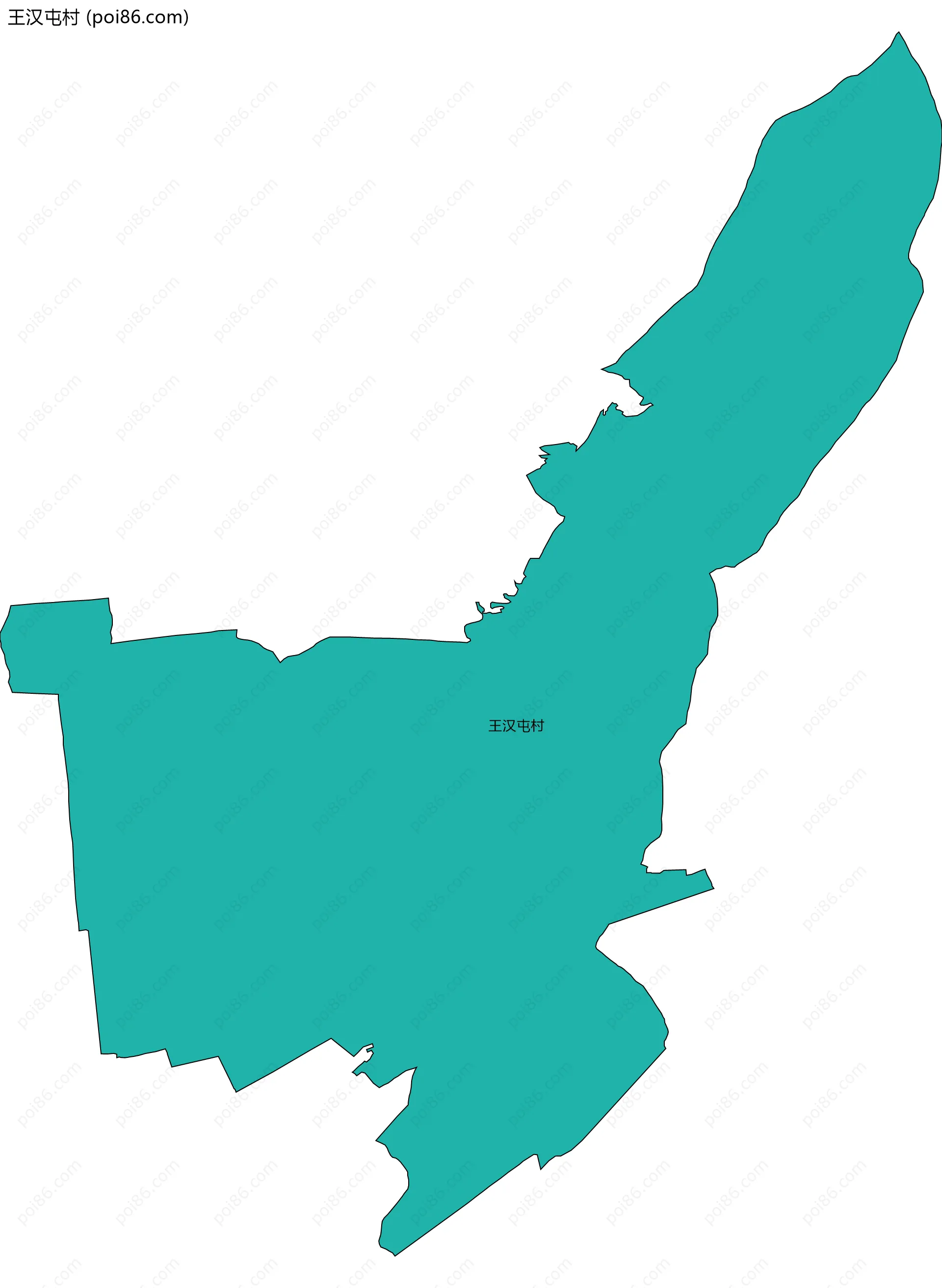 王汉屯村边界地图
