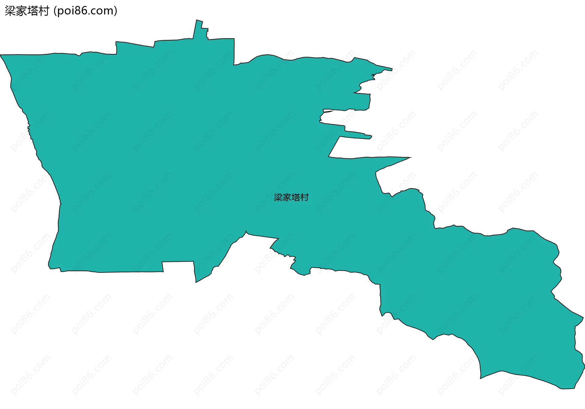 梁家塔村边界地图