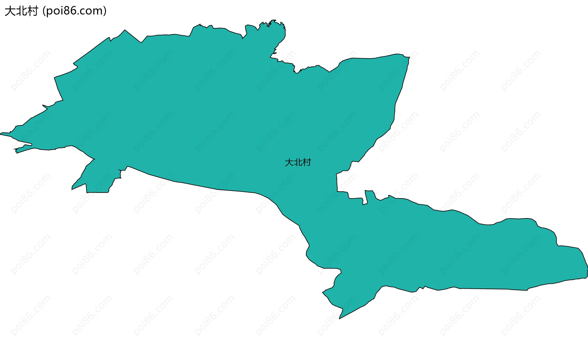 大北村边界地图