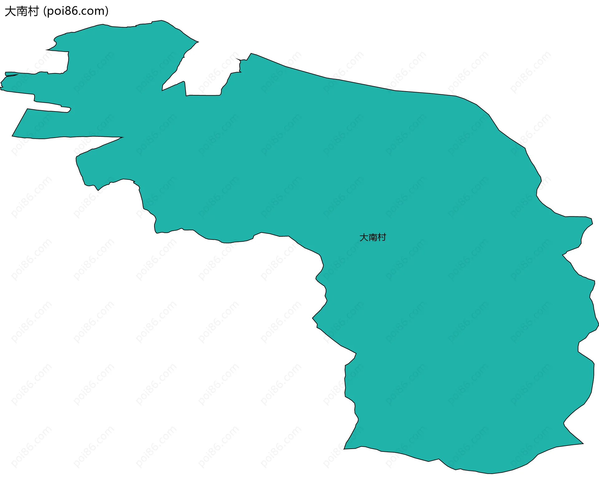 大南村边界地图