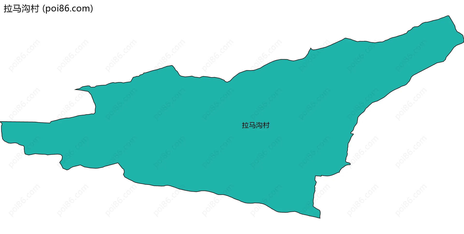 拉马沟村边界地图