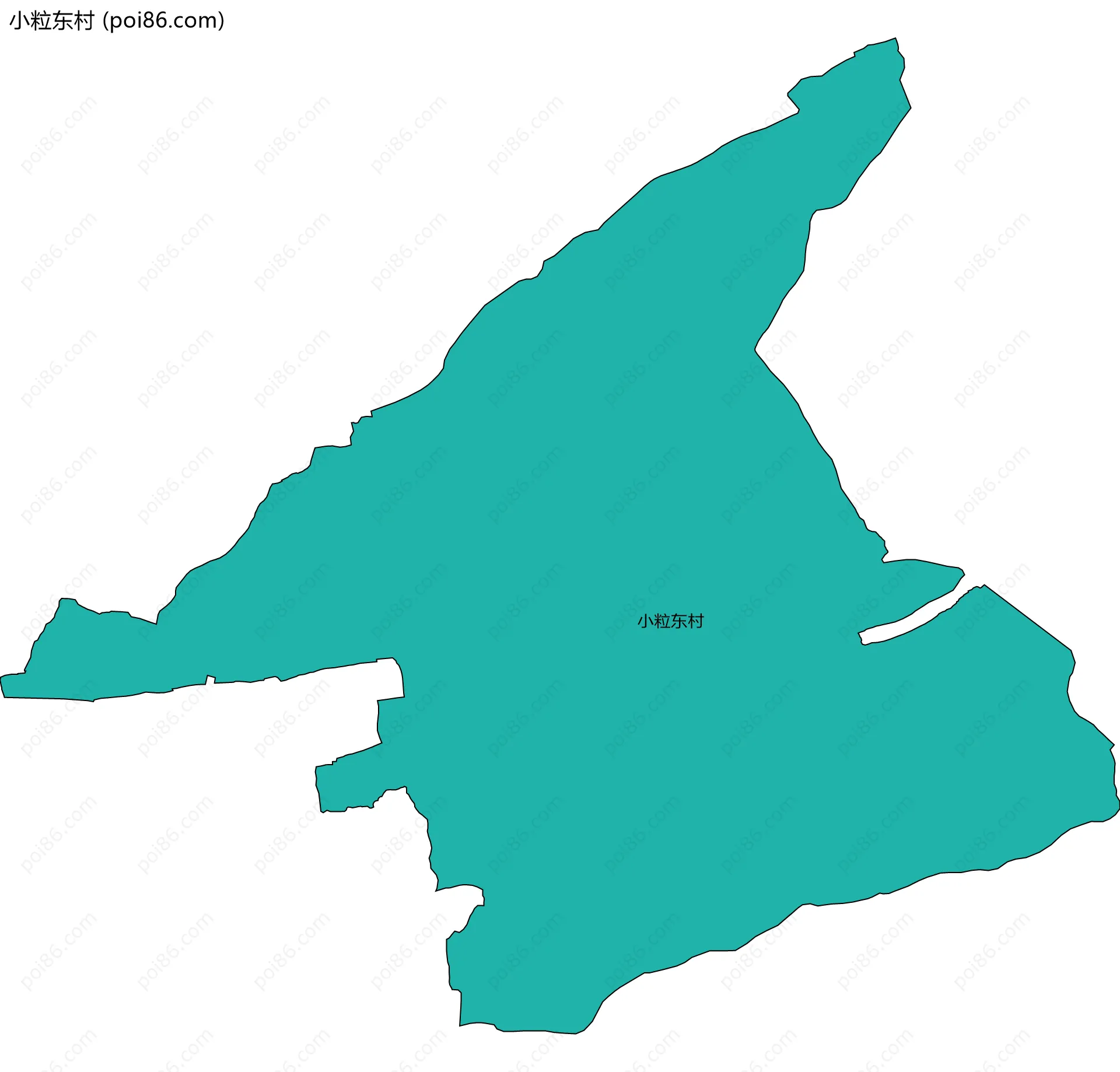 小粒东村边界地图