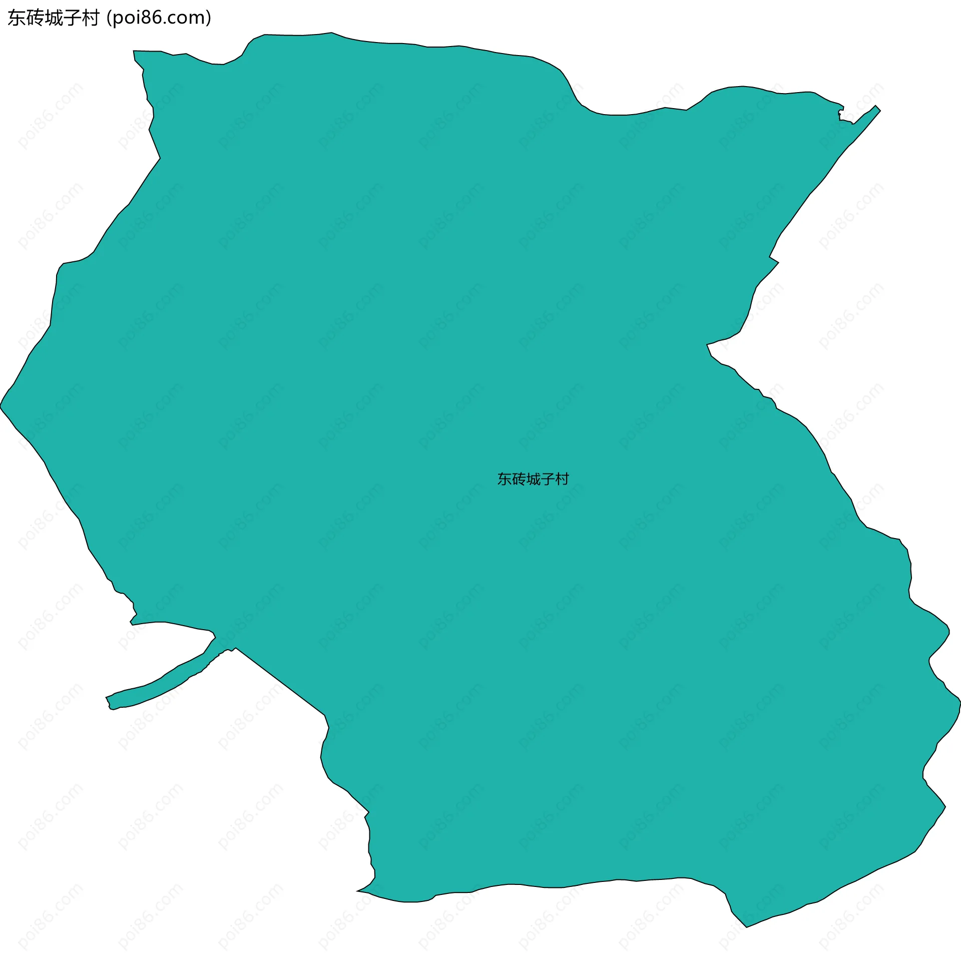 东砖城子村边界地图