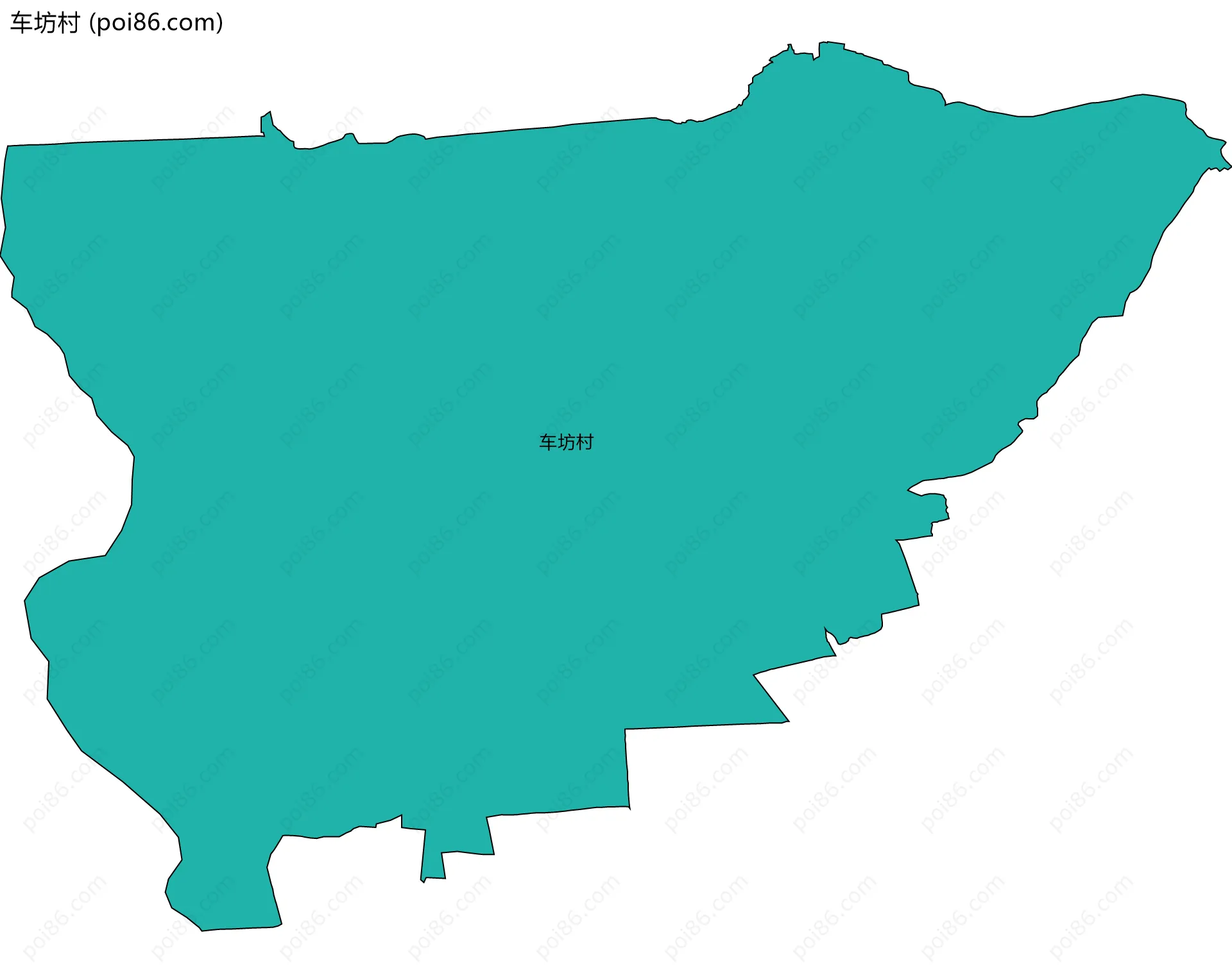 车坊村边界地图
