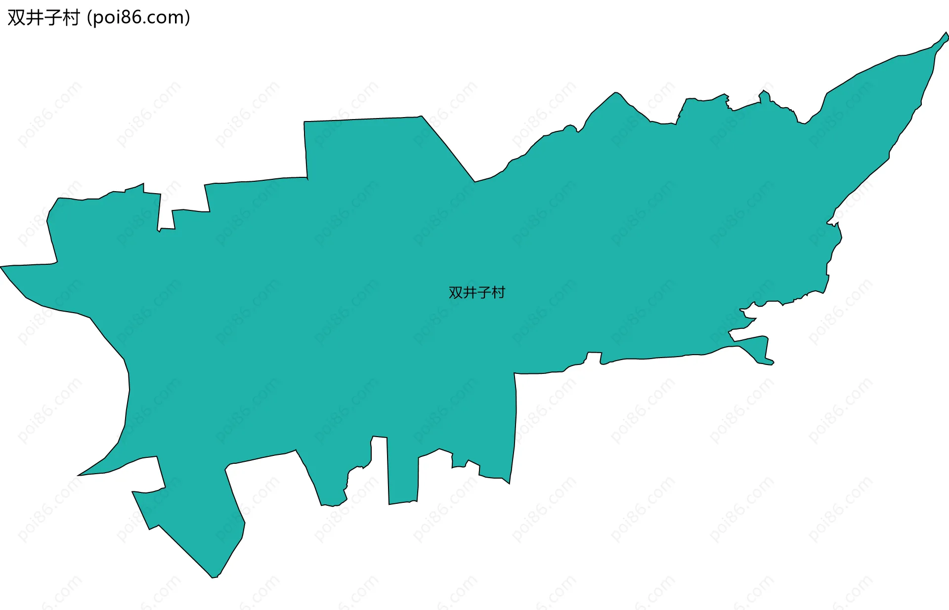 双井子村边界地图