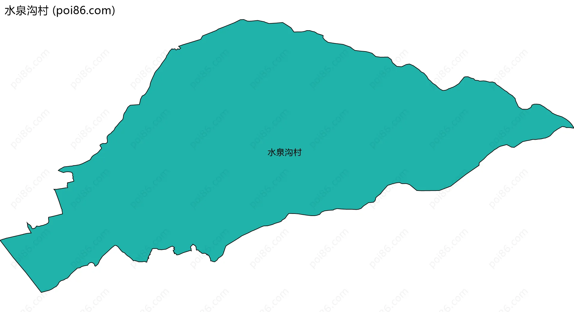 水泉沟村边界地图