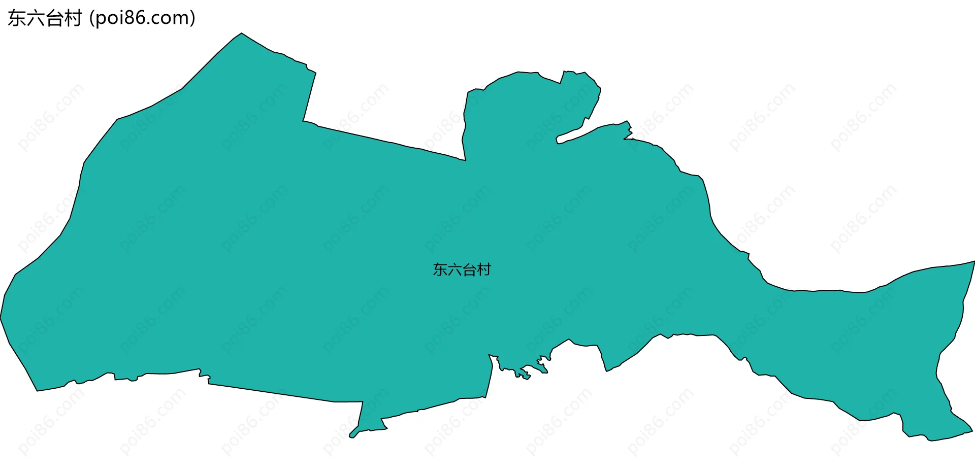 东六台村边界地图