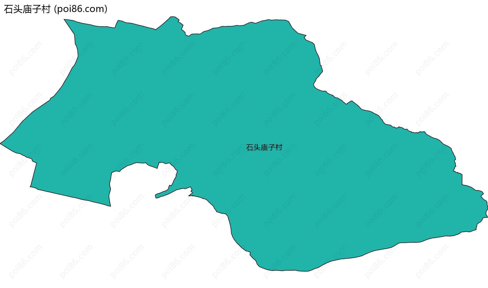 石头庙子村边界地图