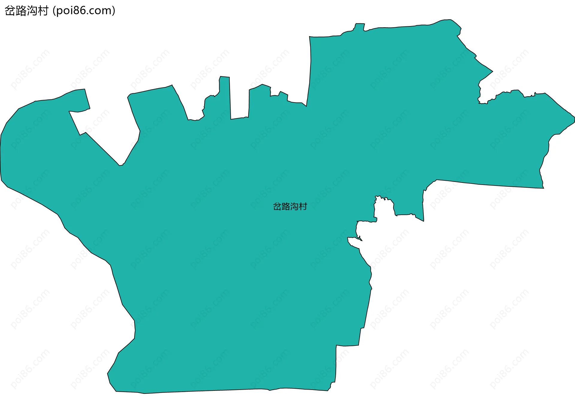 岔路沟村边界地图