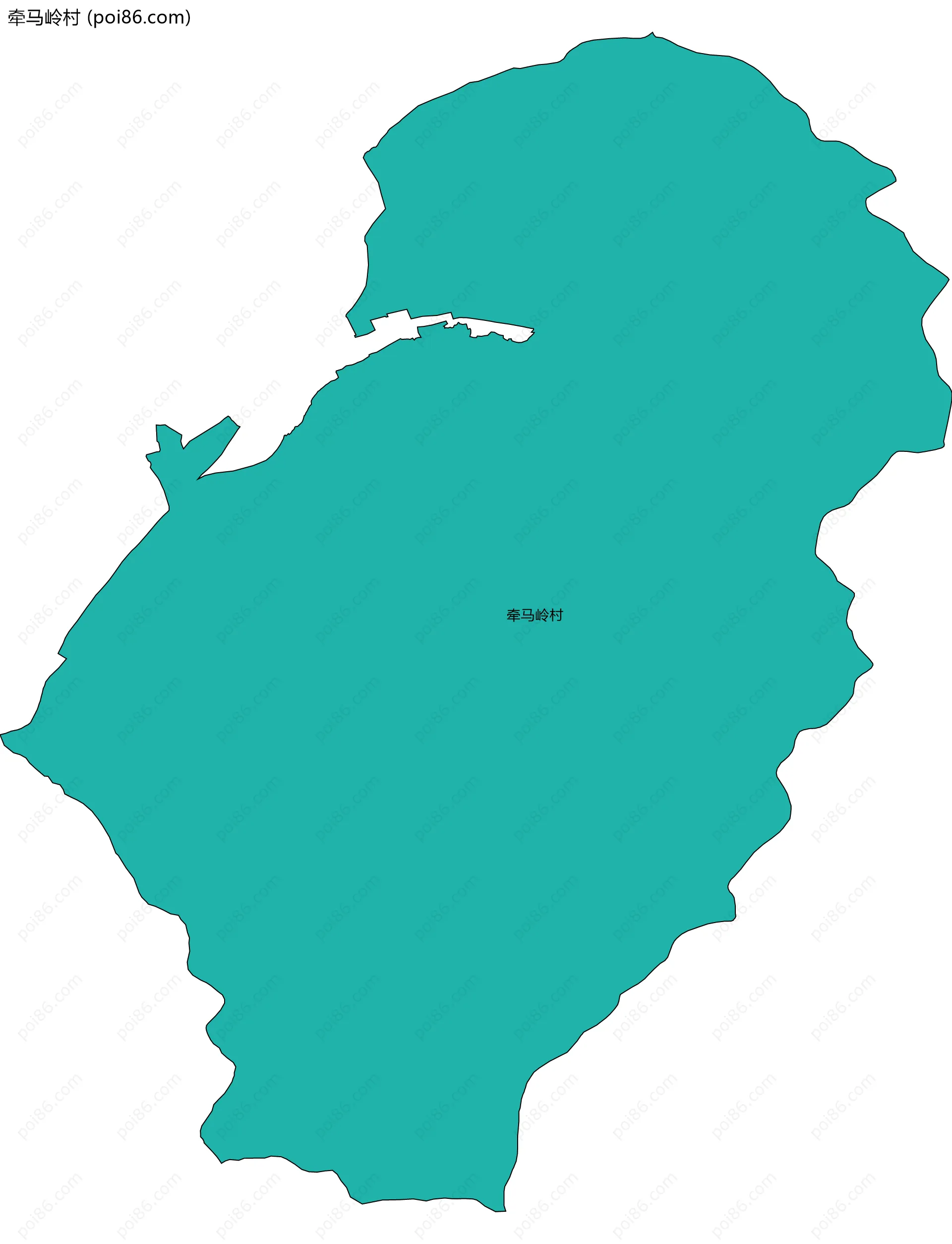 牵马岭村边界地图