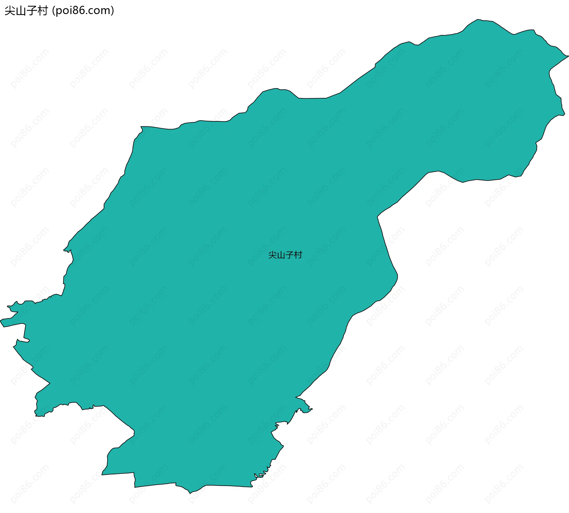 尖山子村边界地图