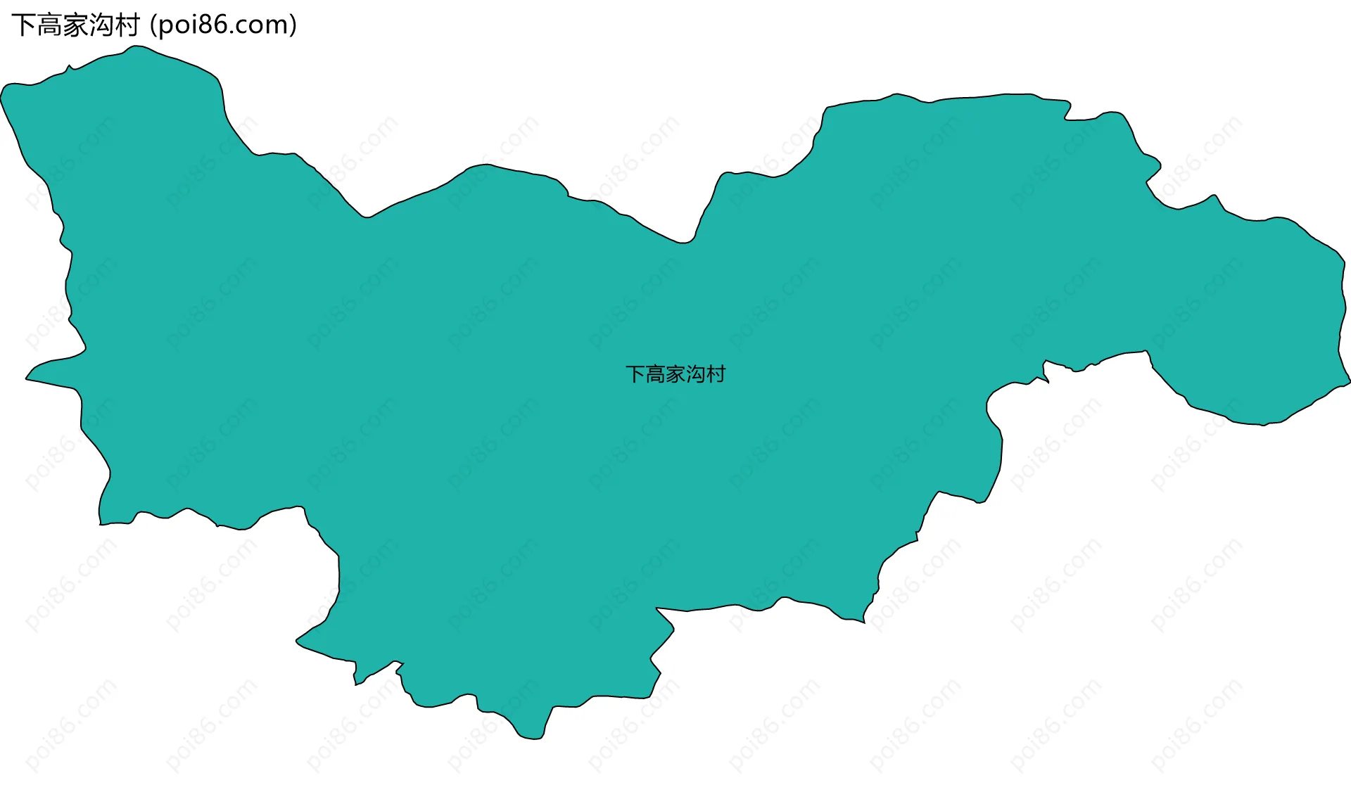 下高家沟村边界地图