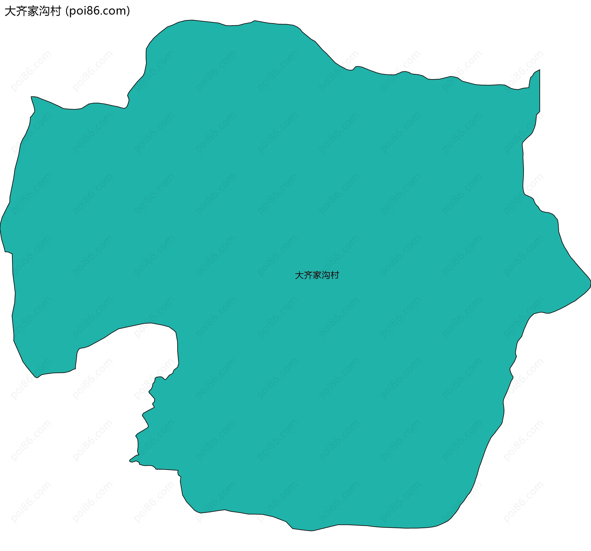 大齐家沟村边界地图