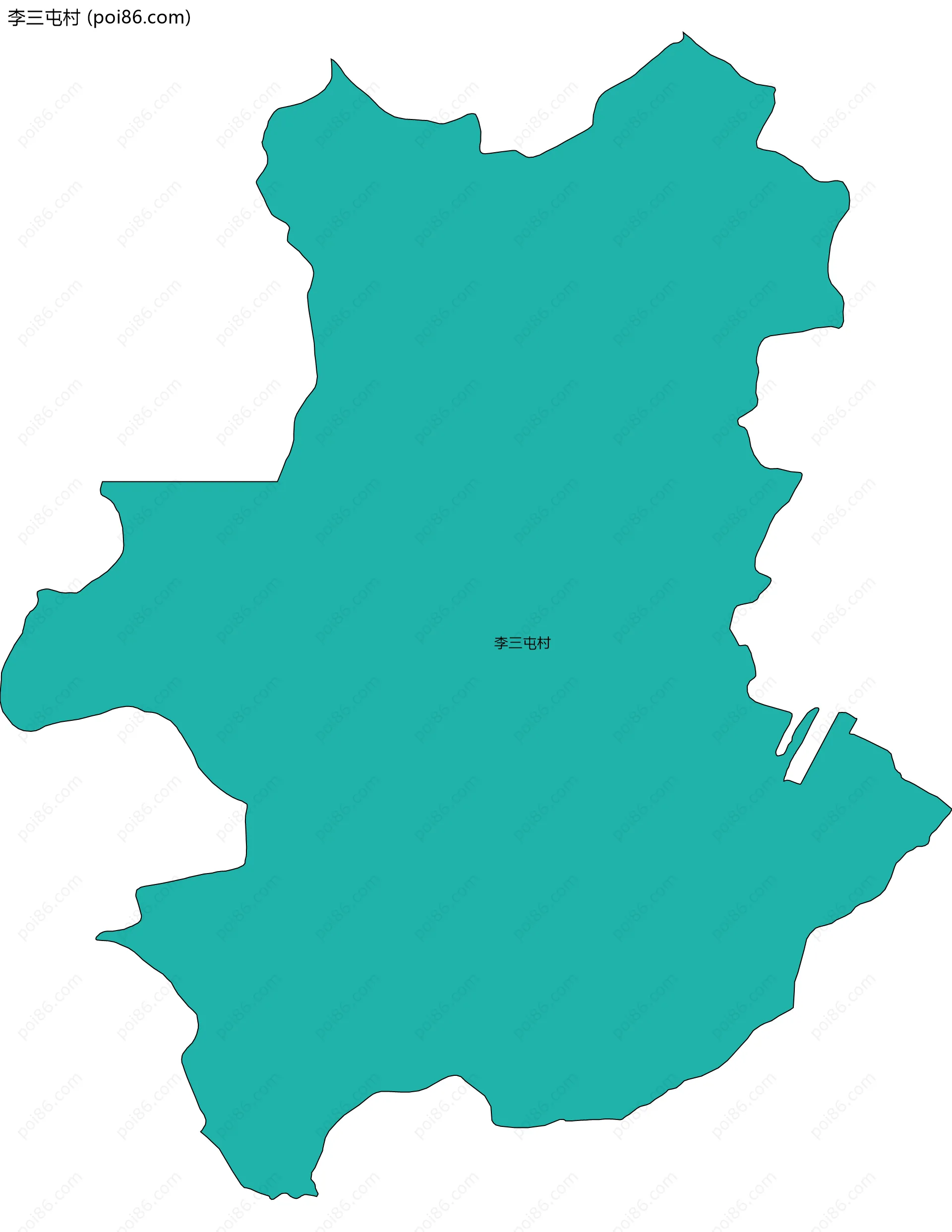 李三屯村边界地图