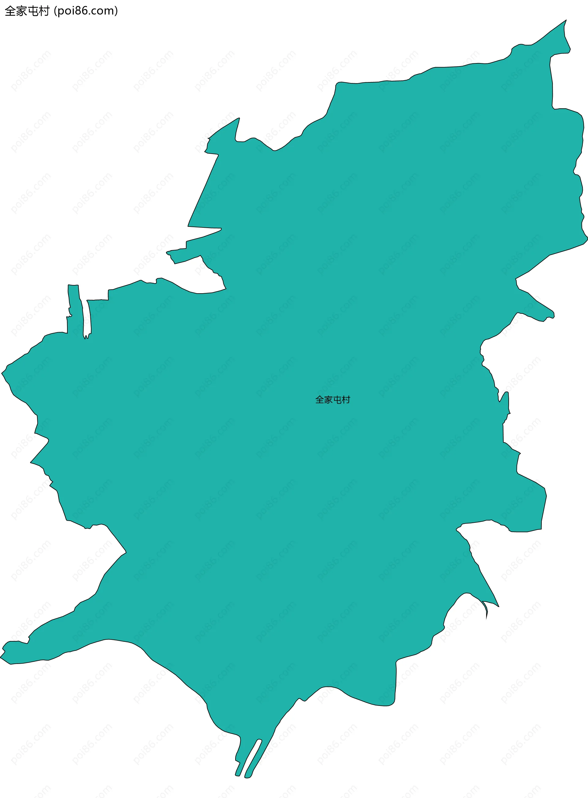 全家屯村边界地图