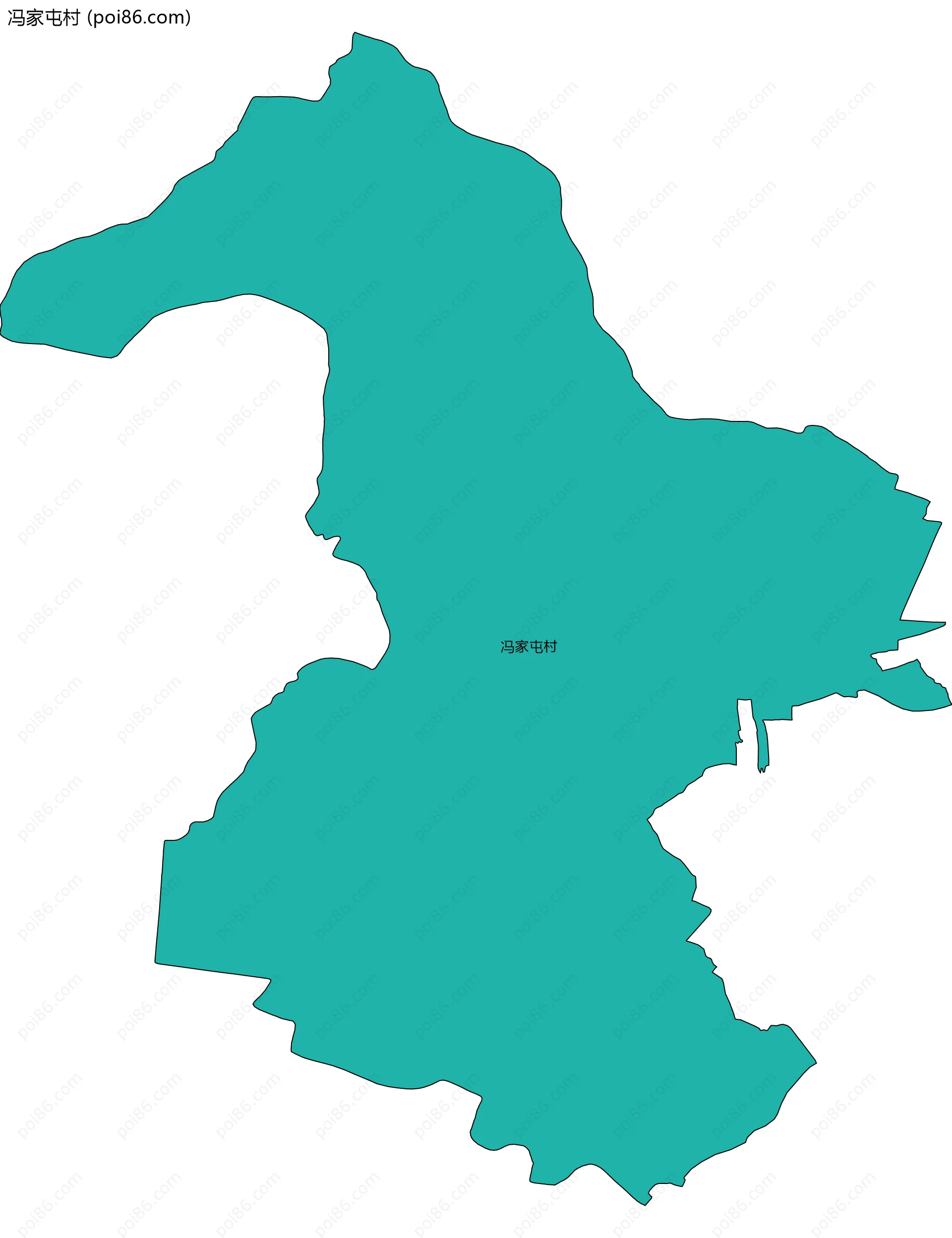 冯家屯村边界地图