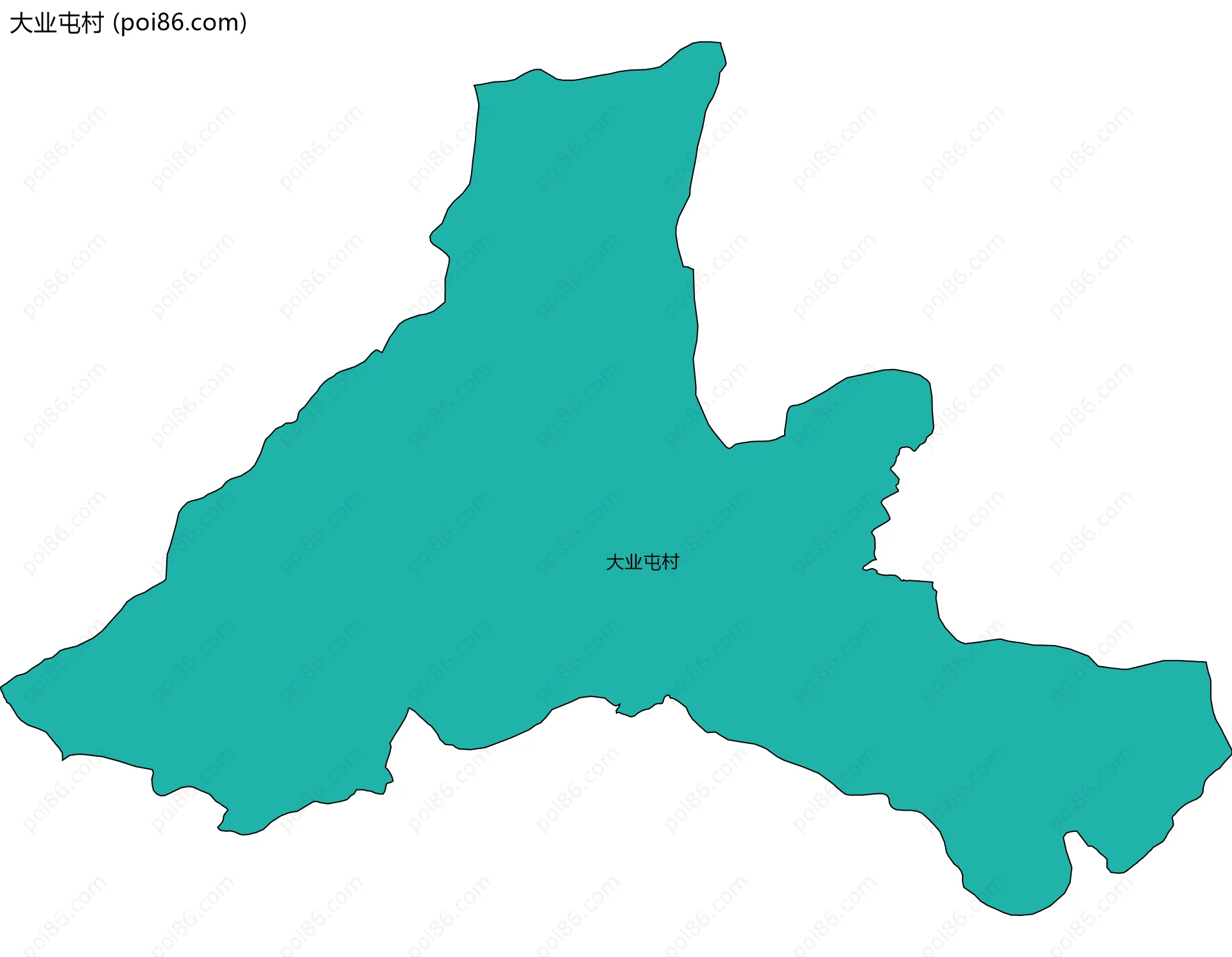 大业屯村边界地图