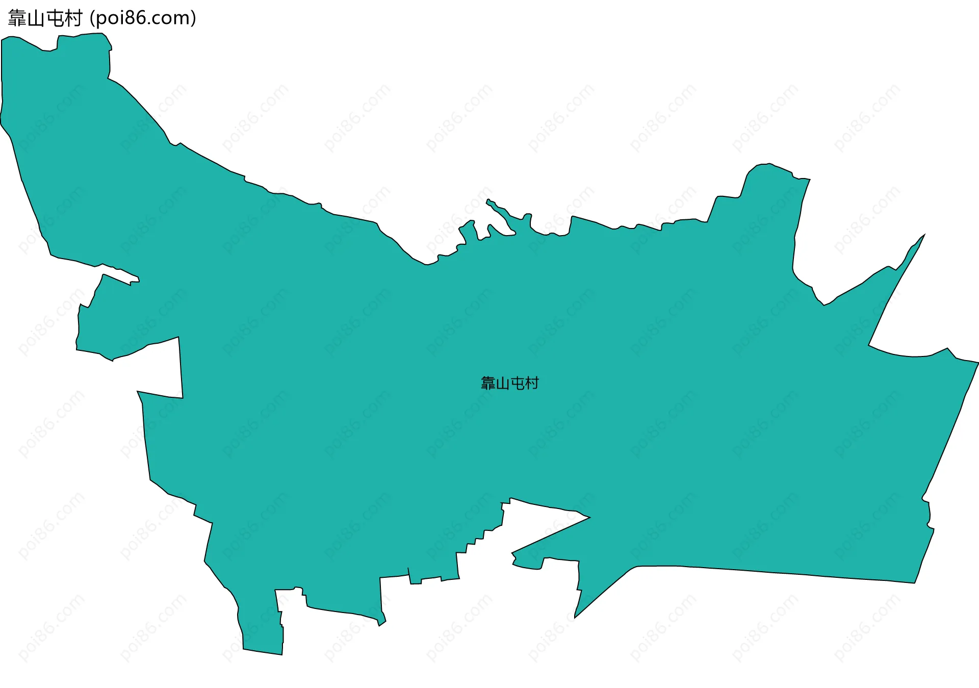 靠山屯村边界地图