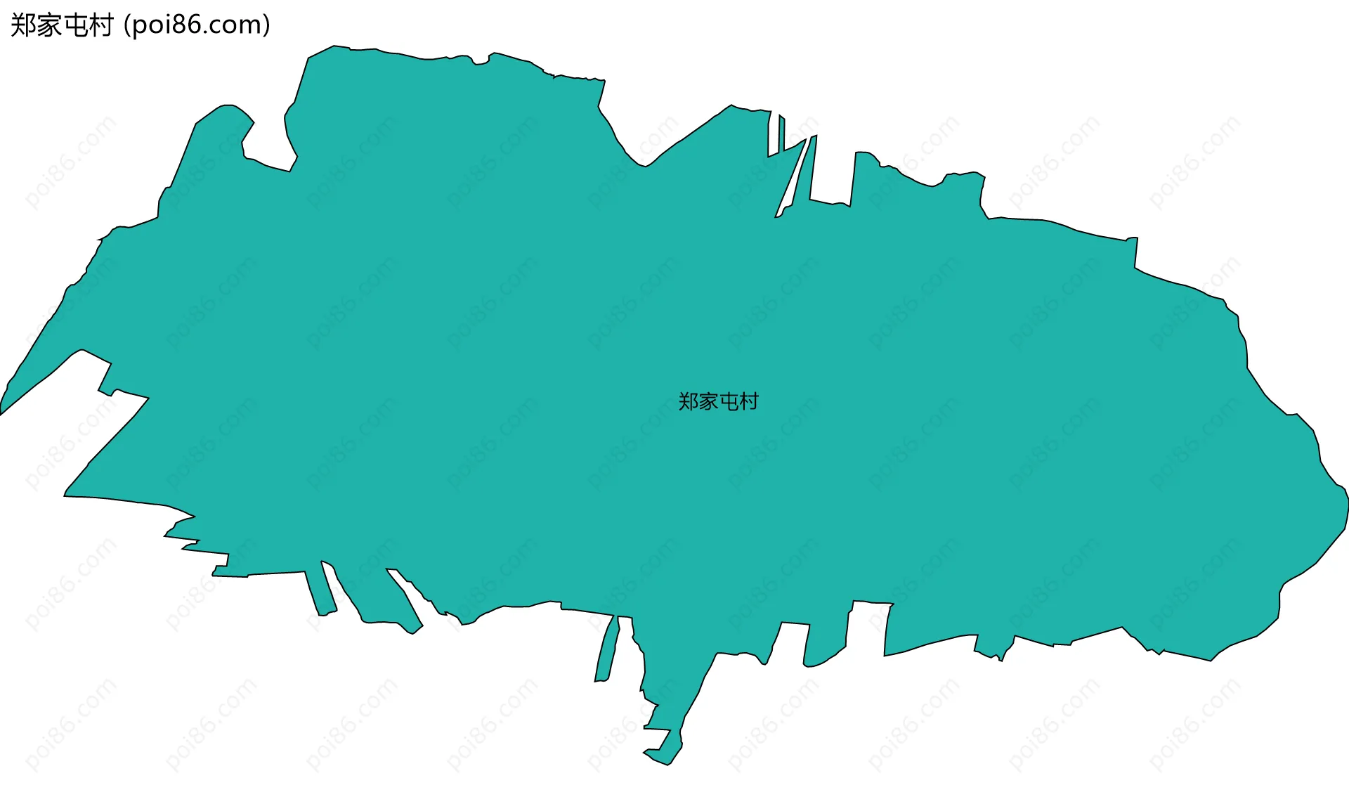 郑家屯村边界地图