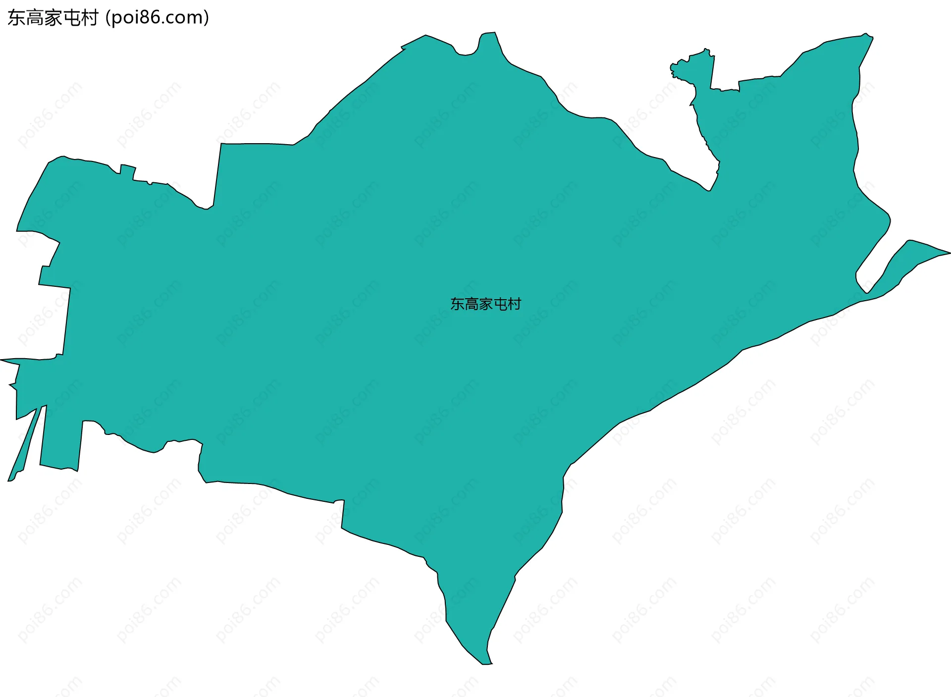 东高家屯村边界地图