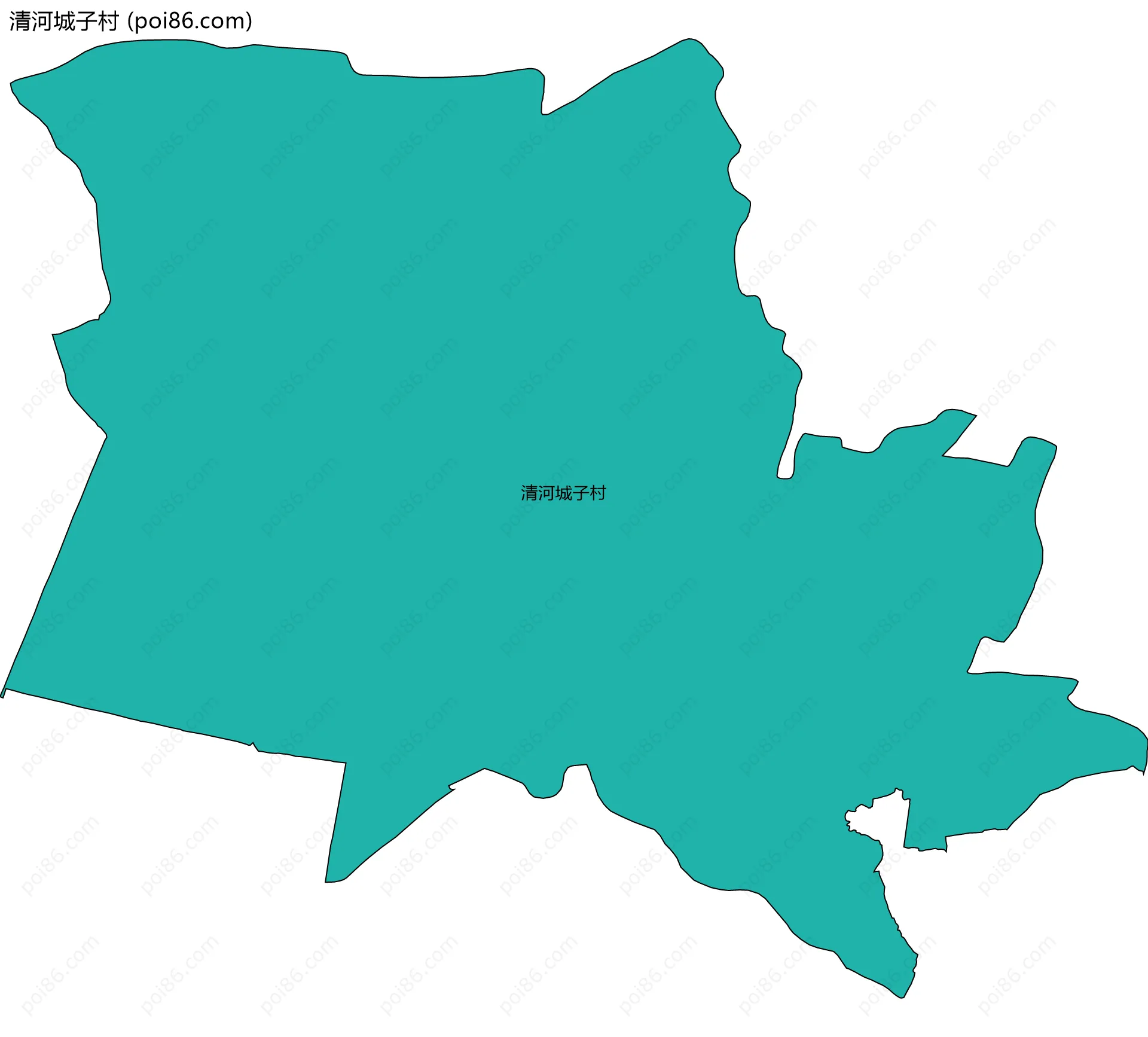 清河城子村边界地图
