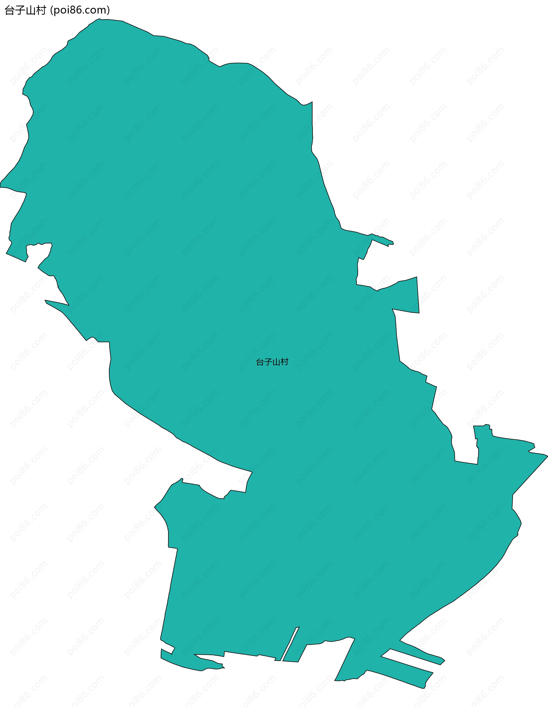 台子山村边界地图