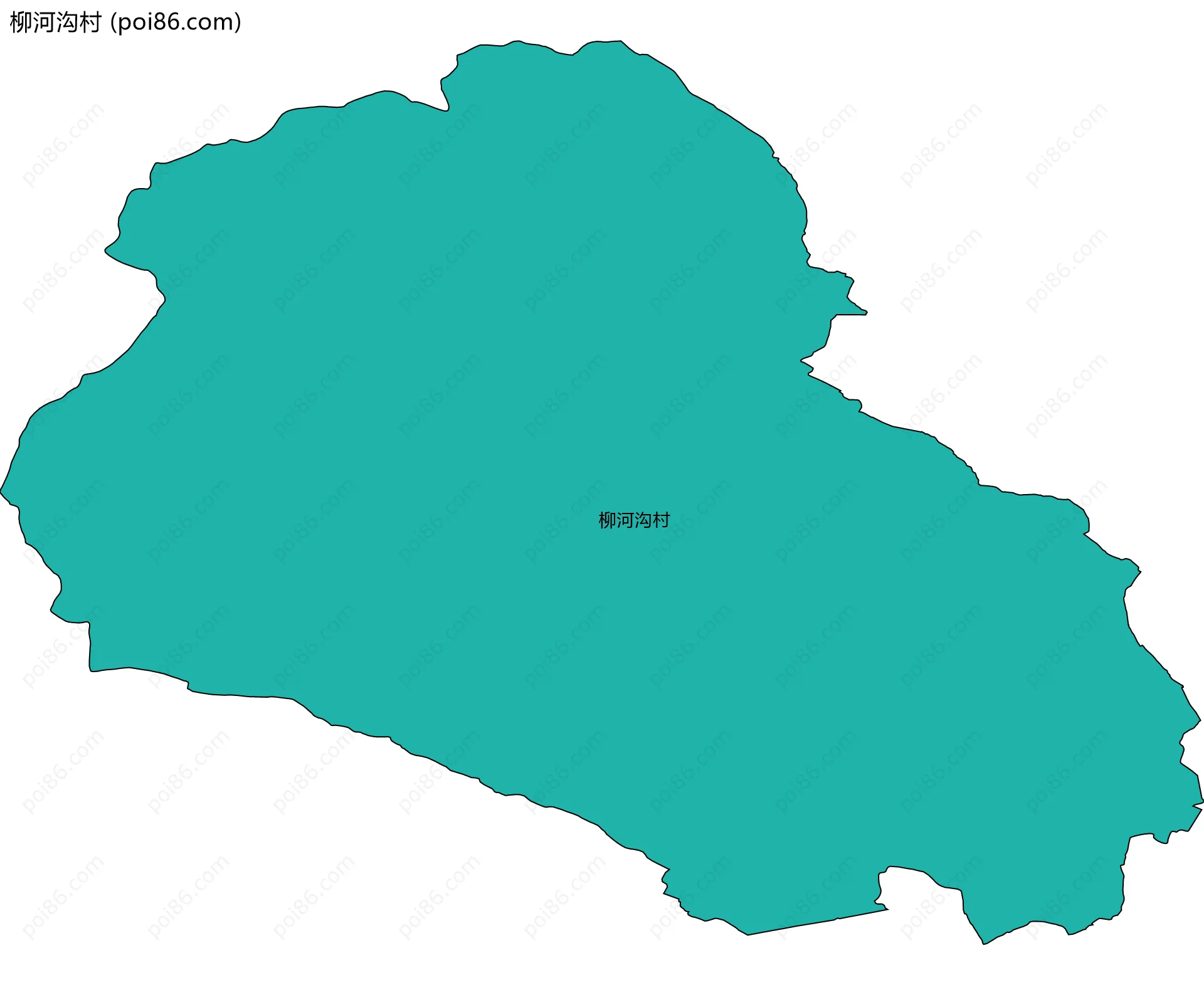 柳河沟村边界地图