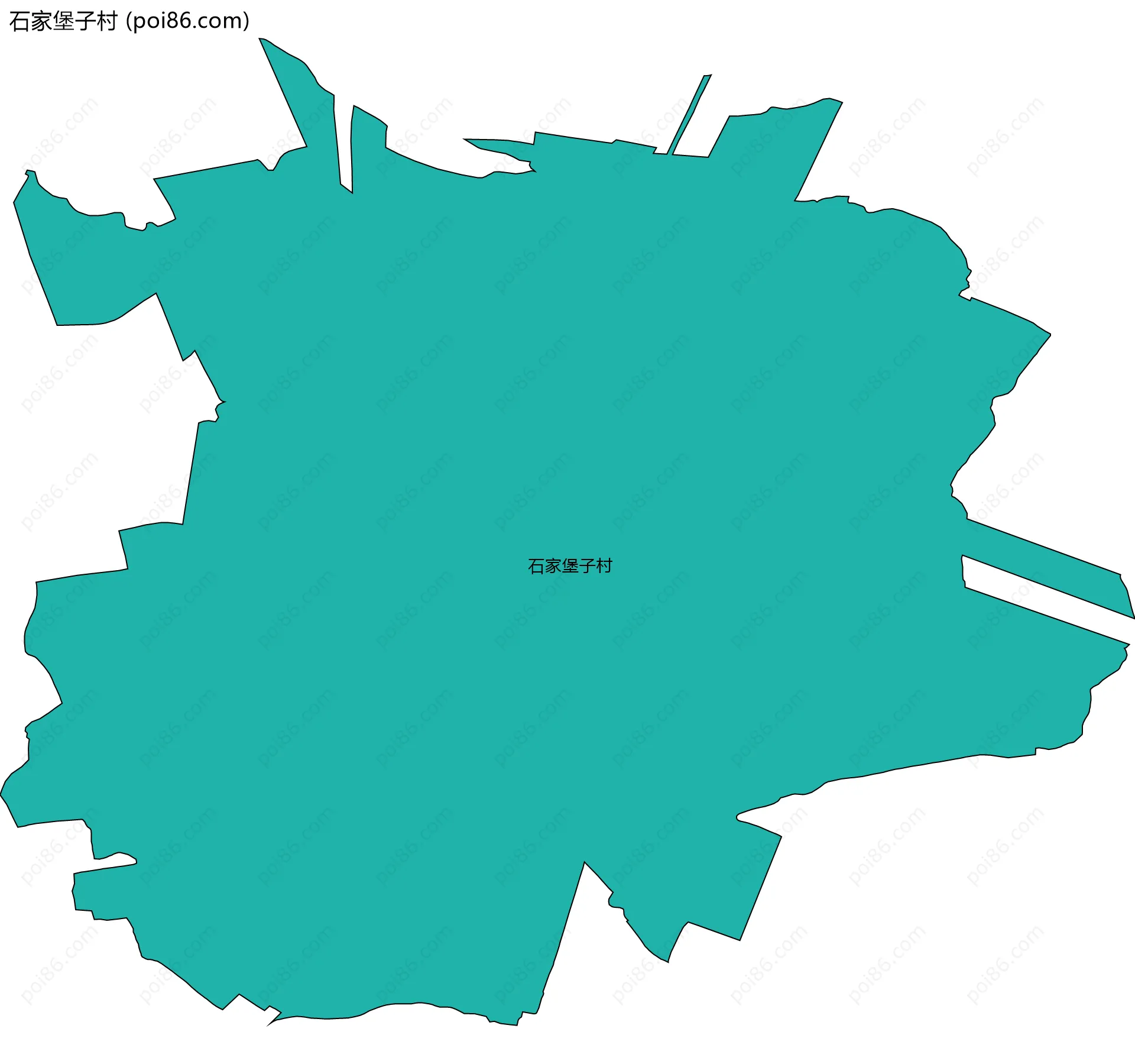 石家堡子村边界地图