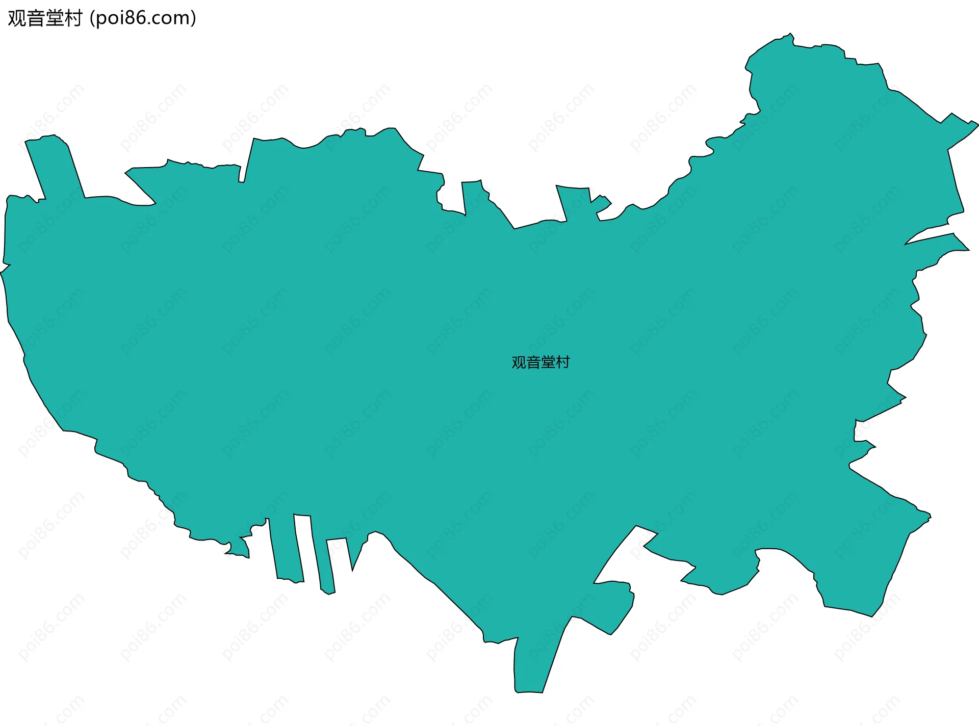 观音堂村边界地图
