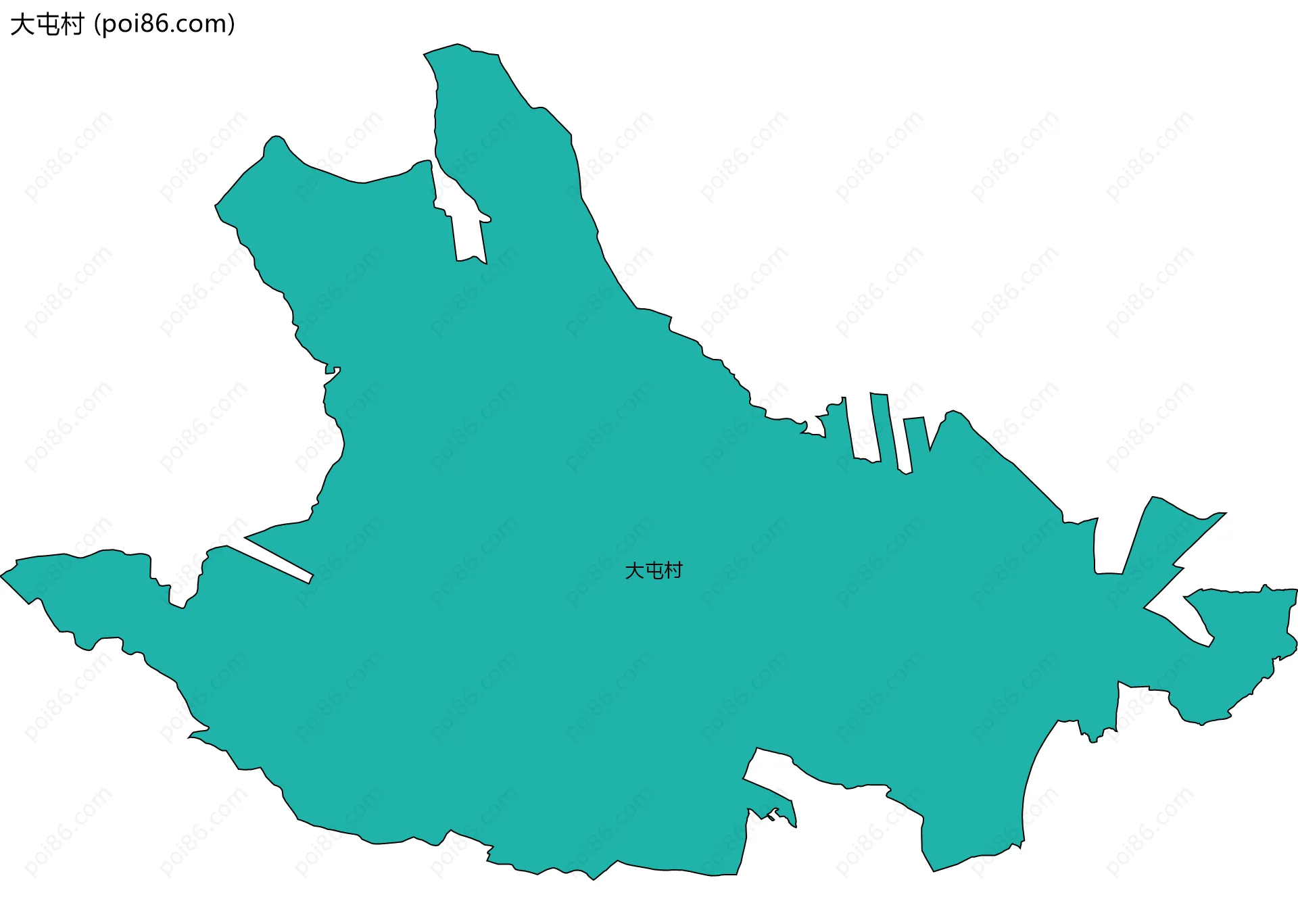 大屯村边界地图