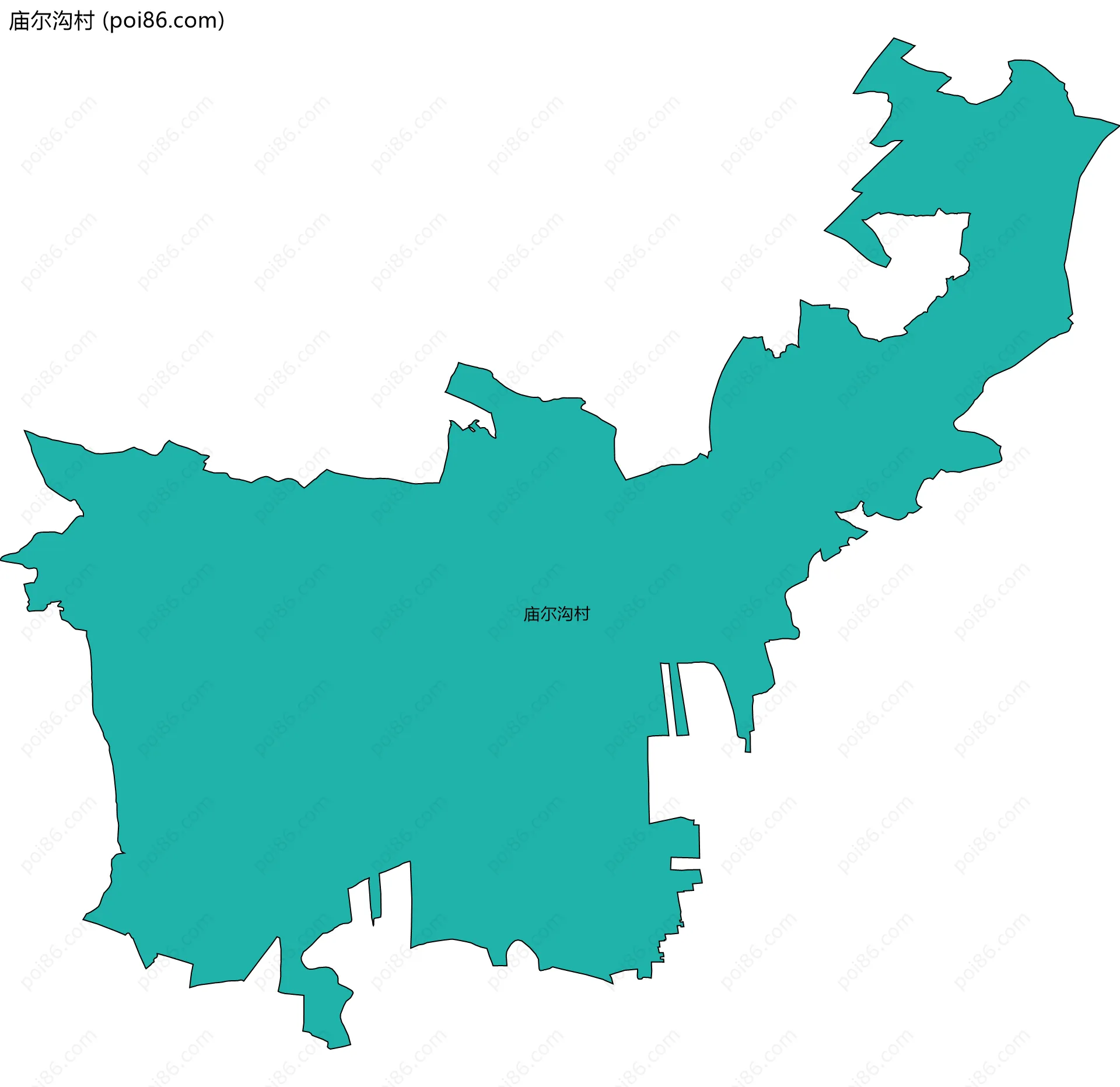庙尔沟村边界地图