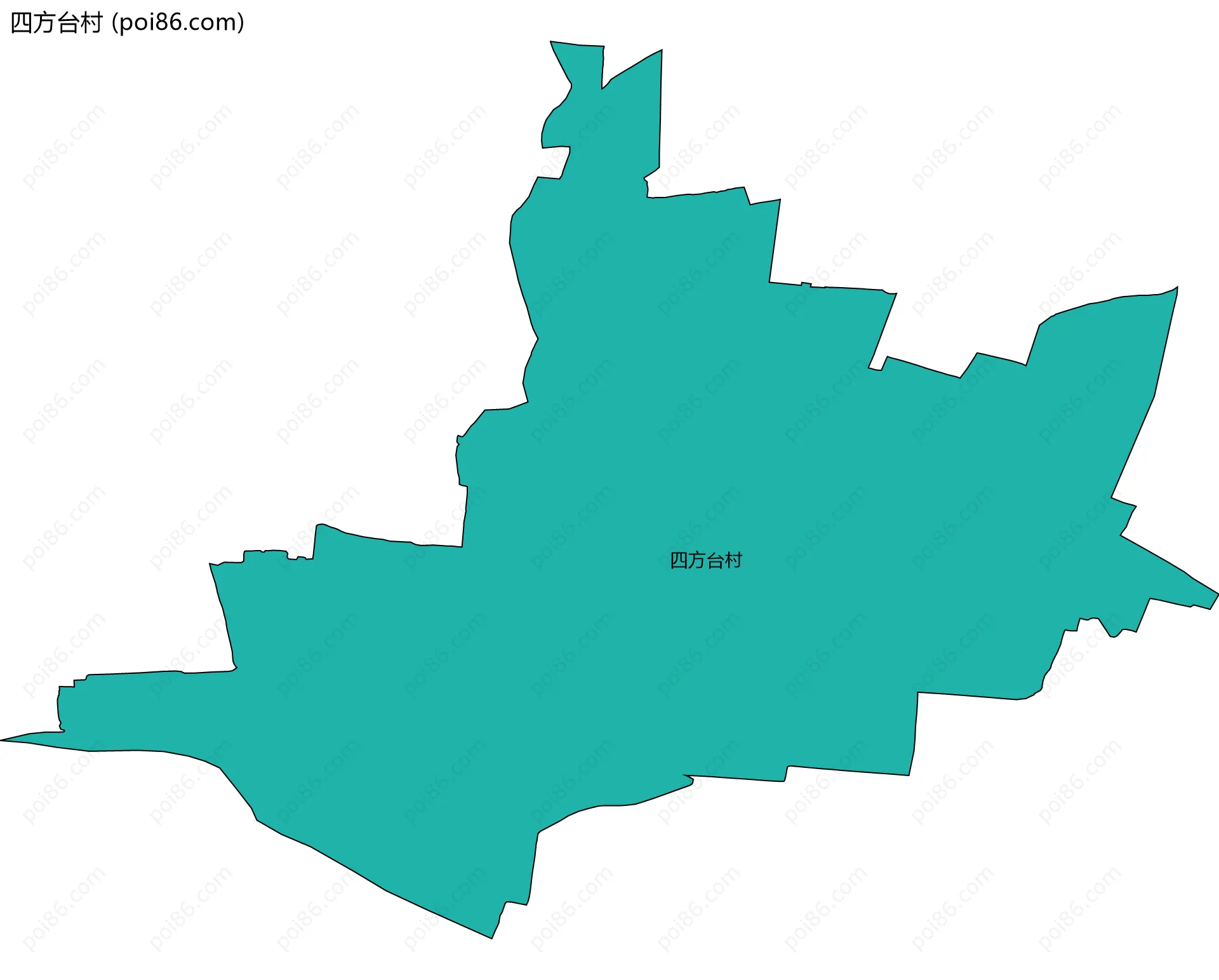 四方台村边界地图