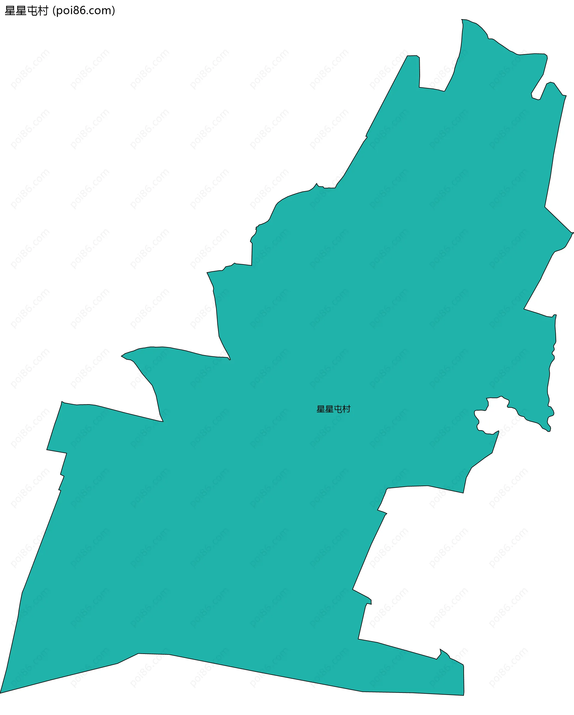 星星屯村边界地图