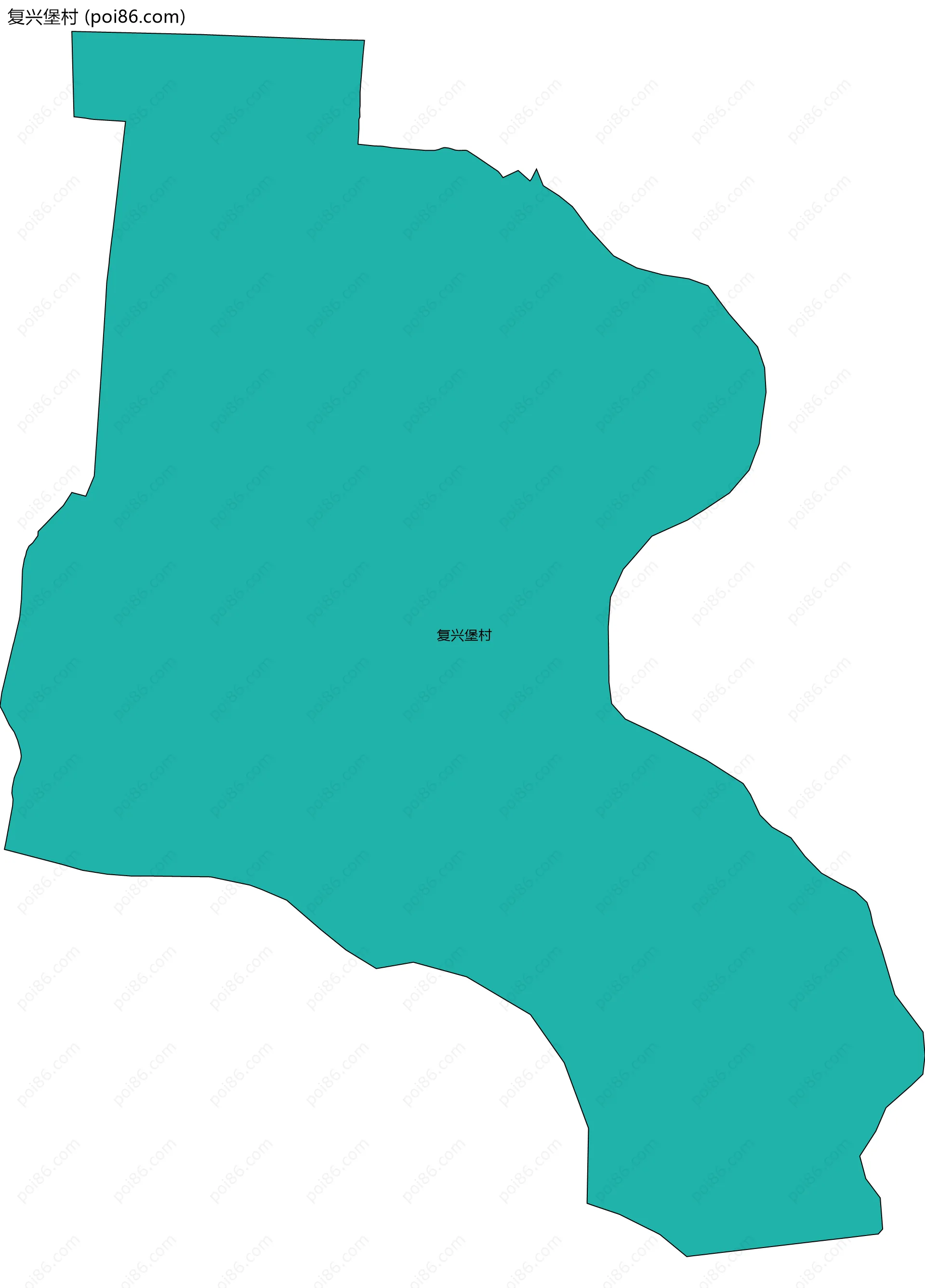 复兴堡村边界地图