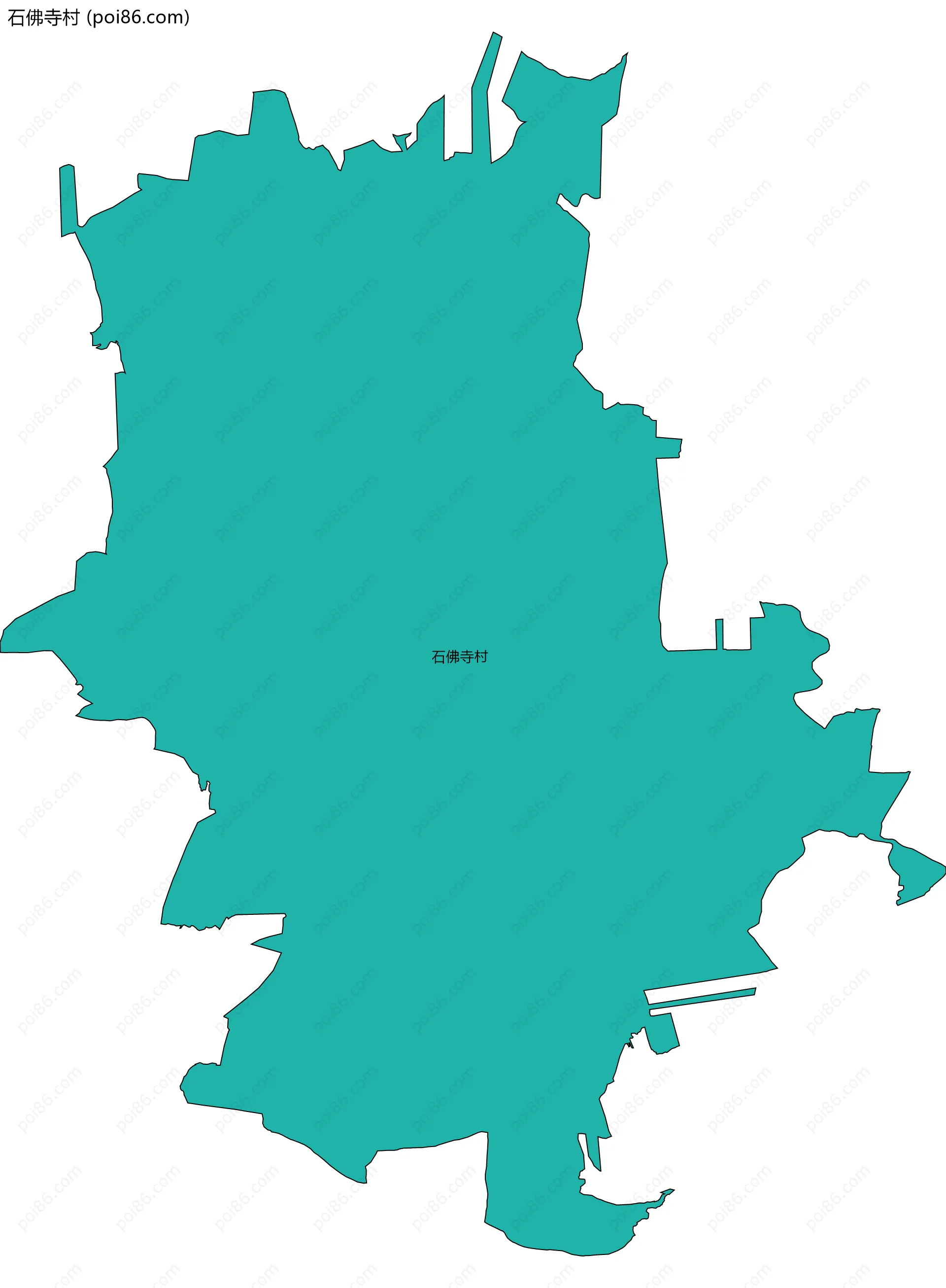 石佛寺村边界地图