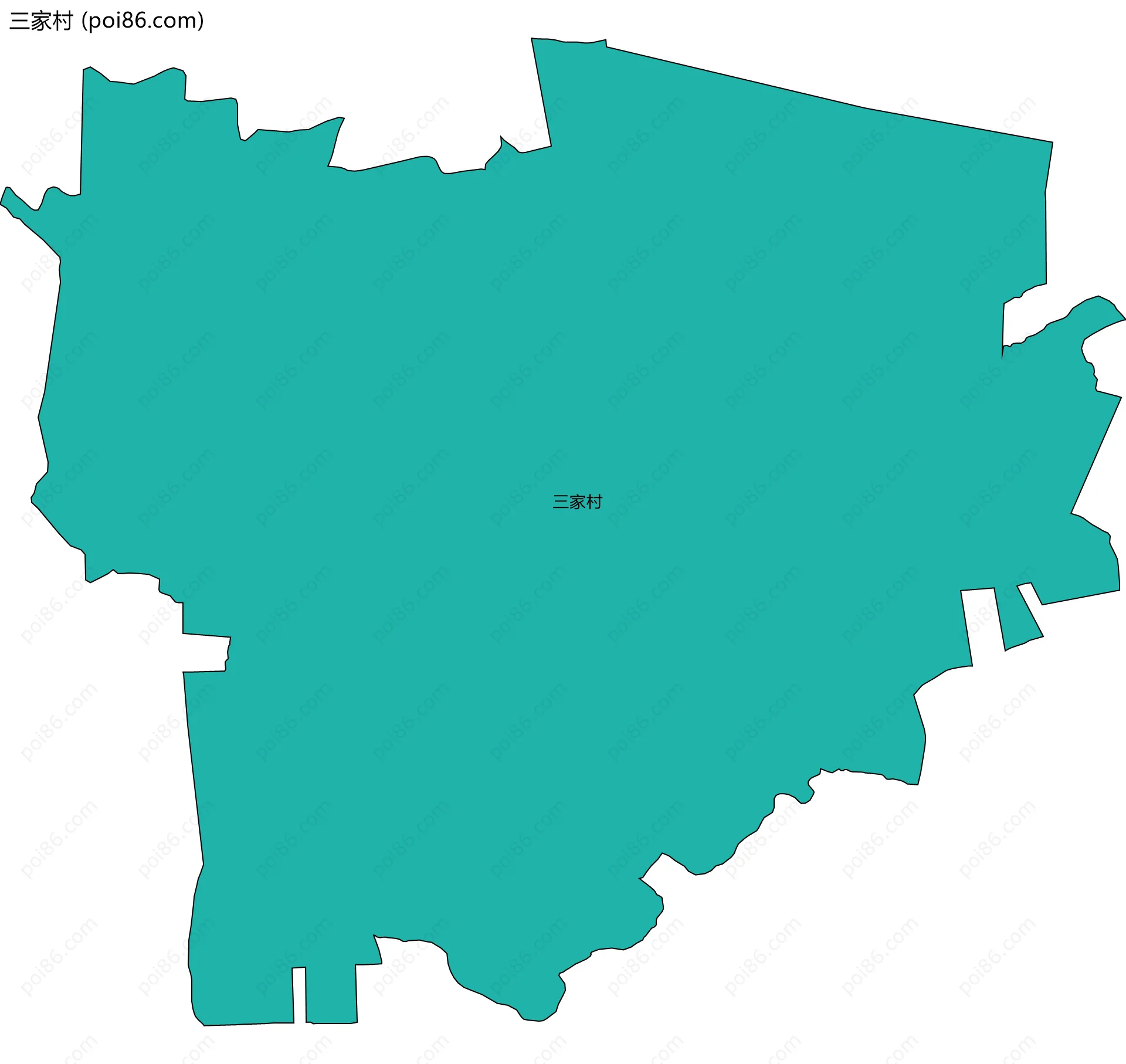 三家村边界地图