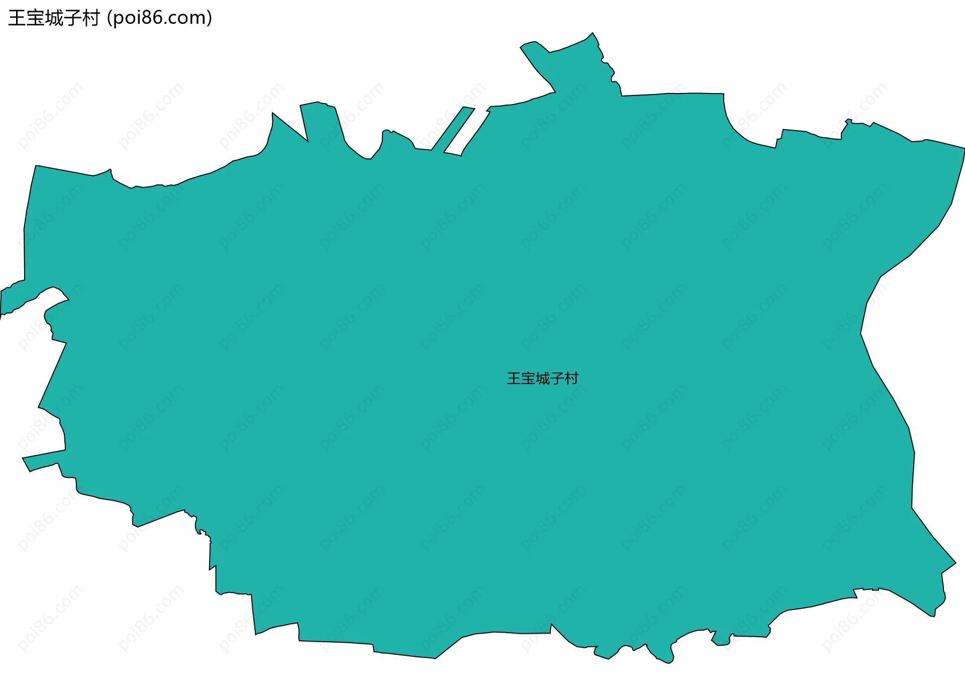 王宝城子村边界地图