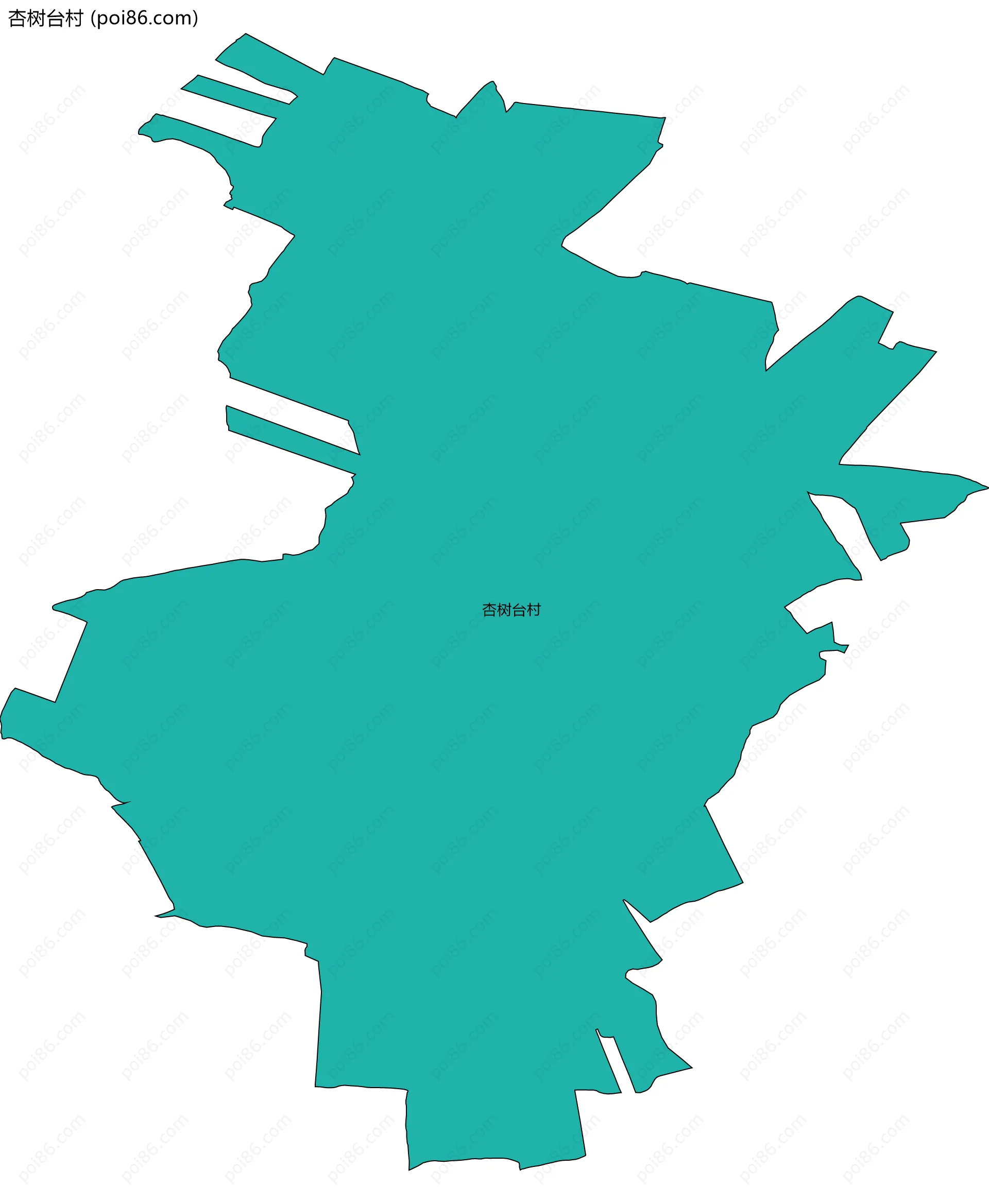 杏树台村边界地图