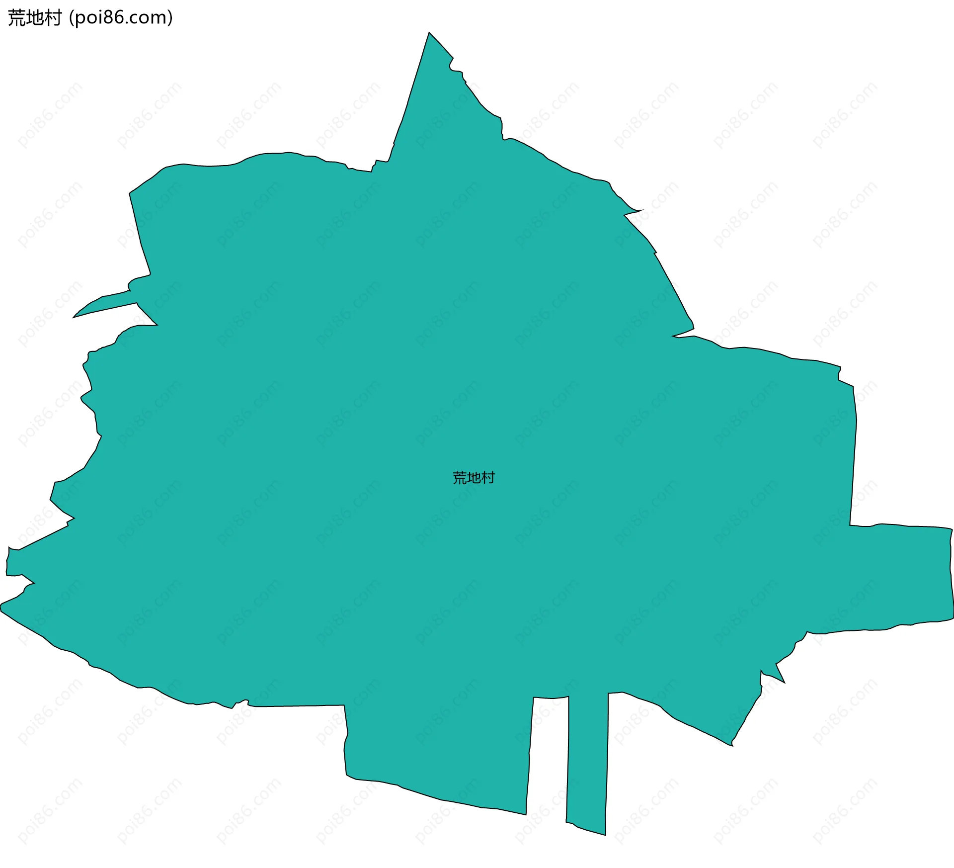 荒地村边界地图