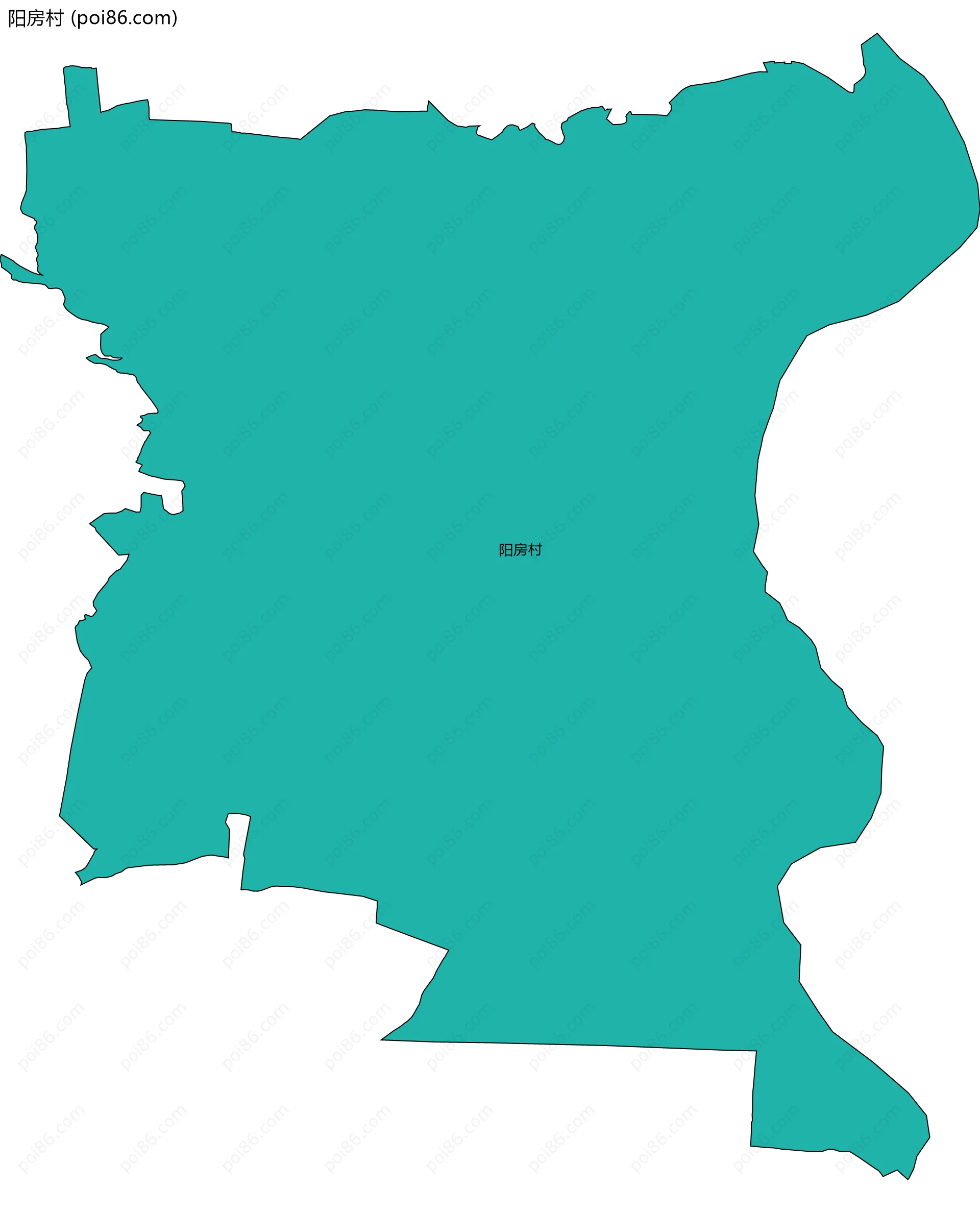 阳房村边界地图