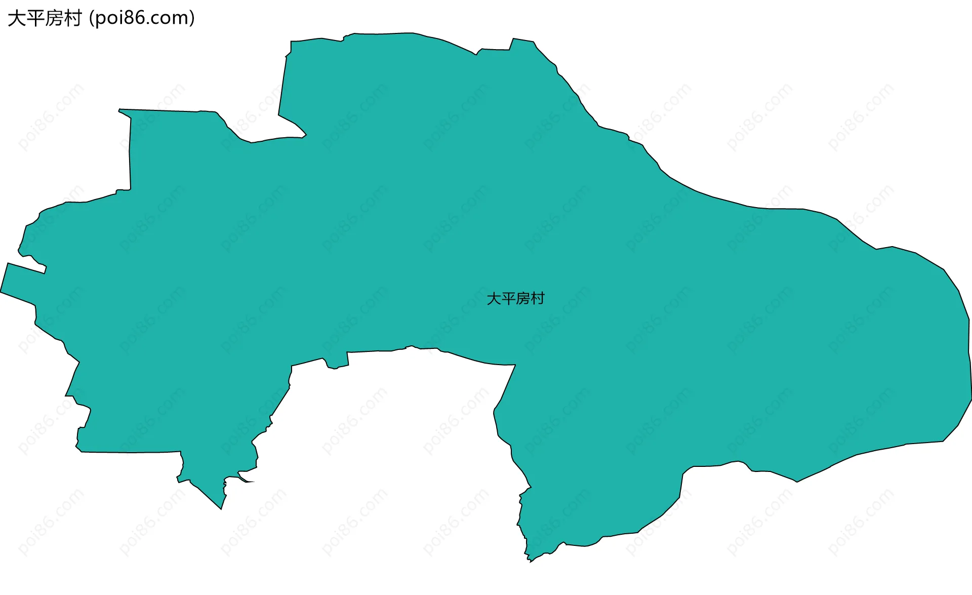 大平房村边界地图