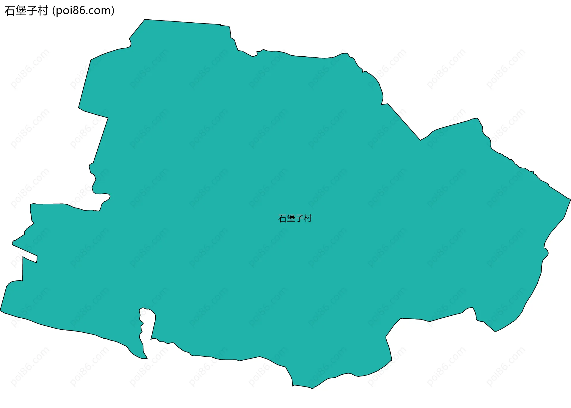 石堡子村边界地图