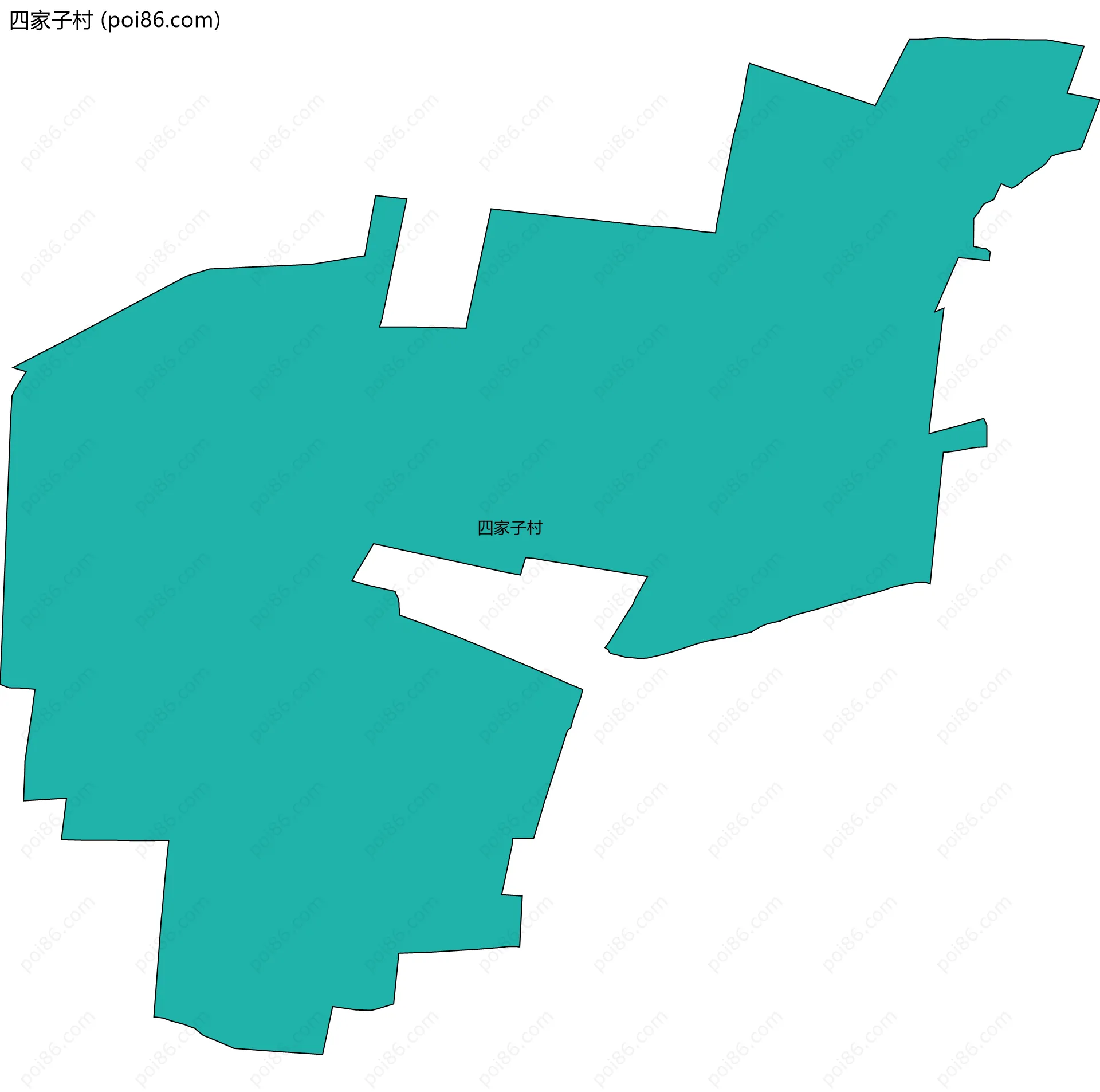 四家子村边界地图