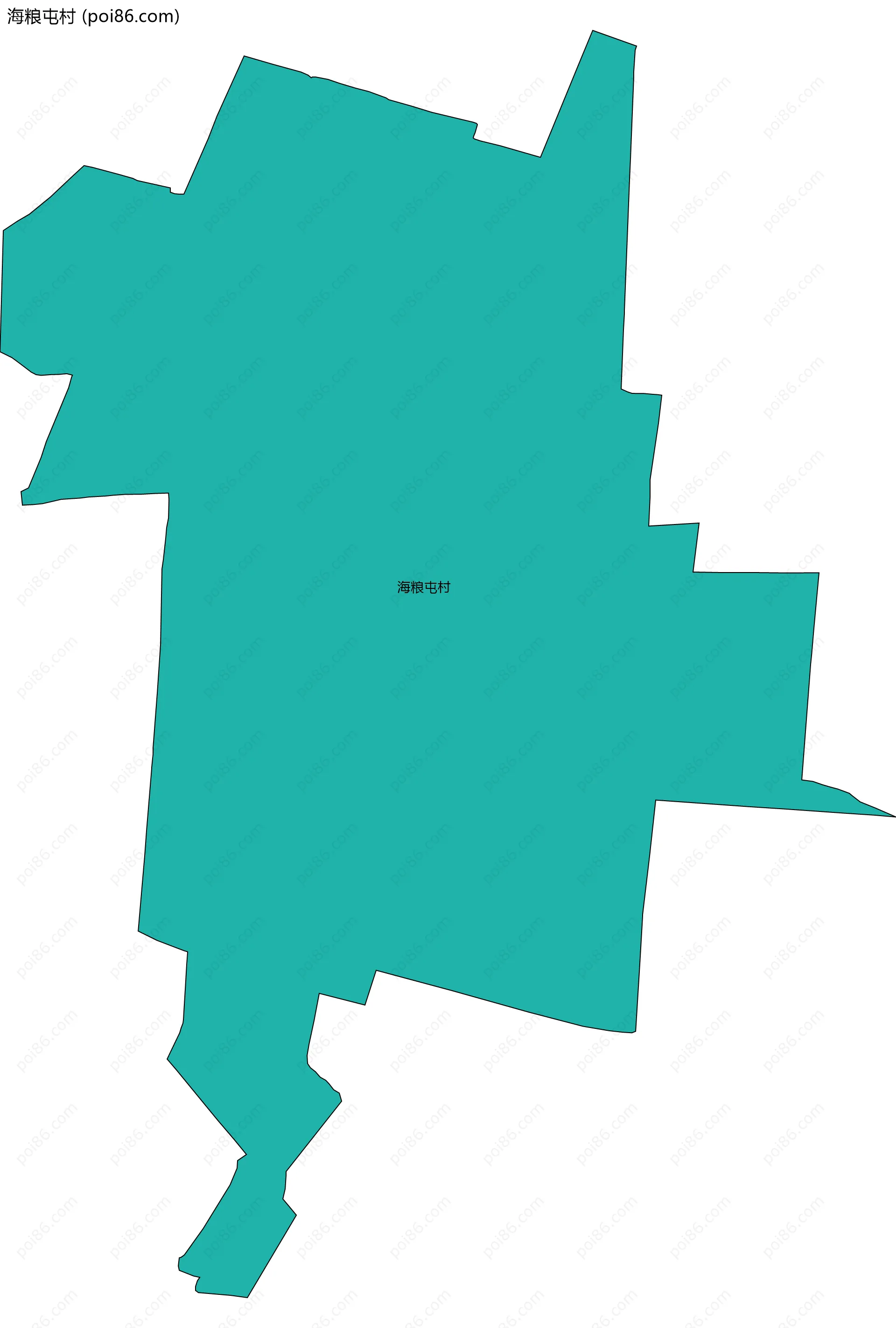 海粮屯村边界地图