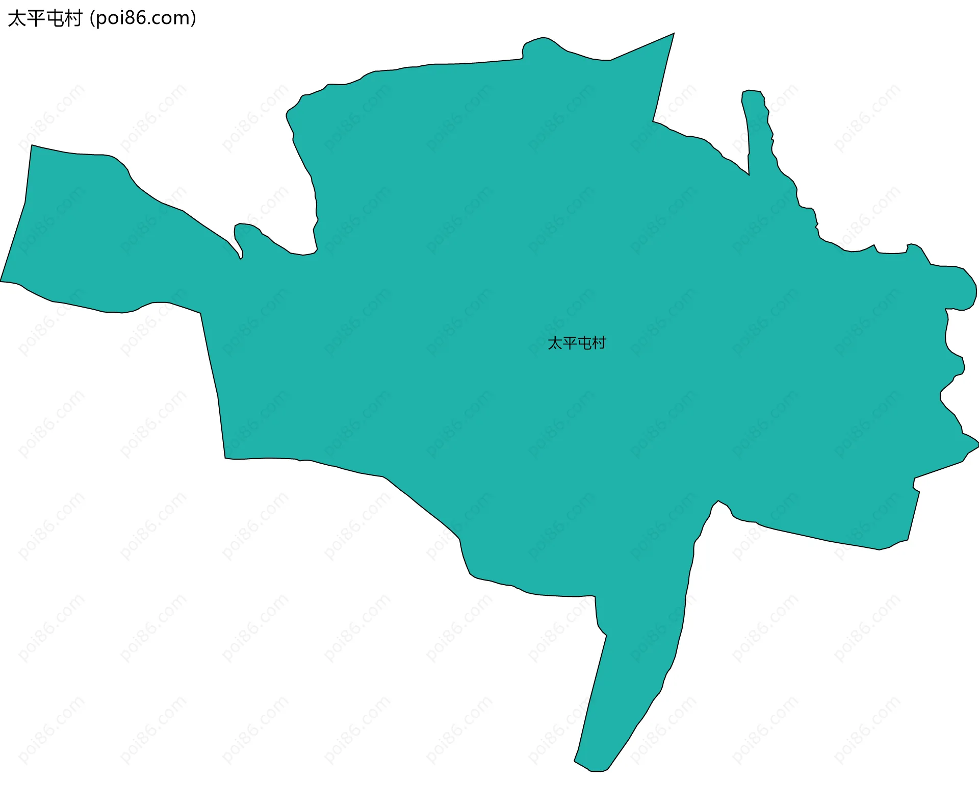 太平屯村边界地图