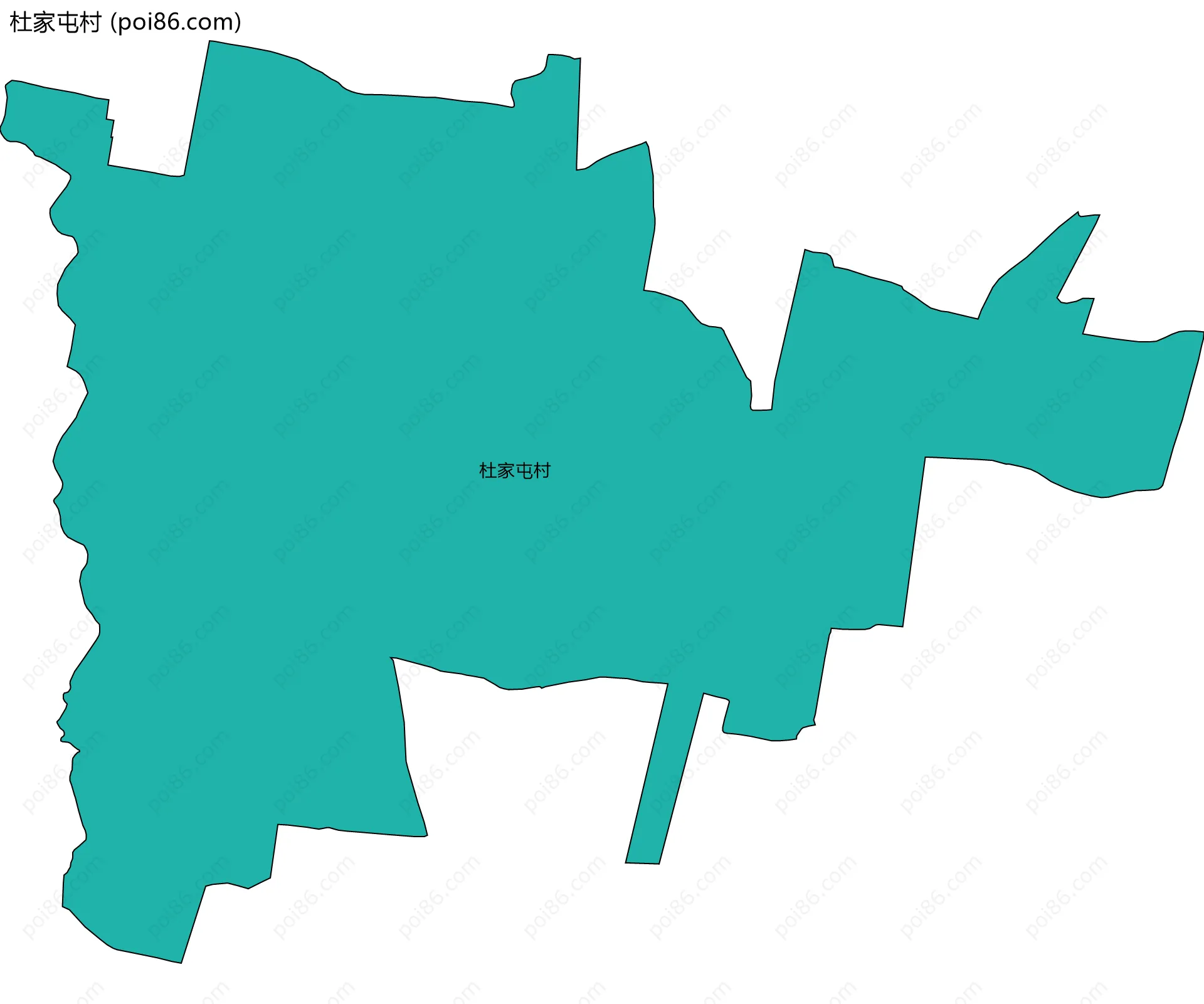 杜家屯村边界地图