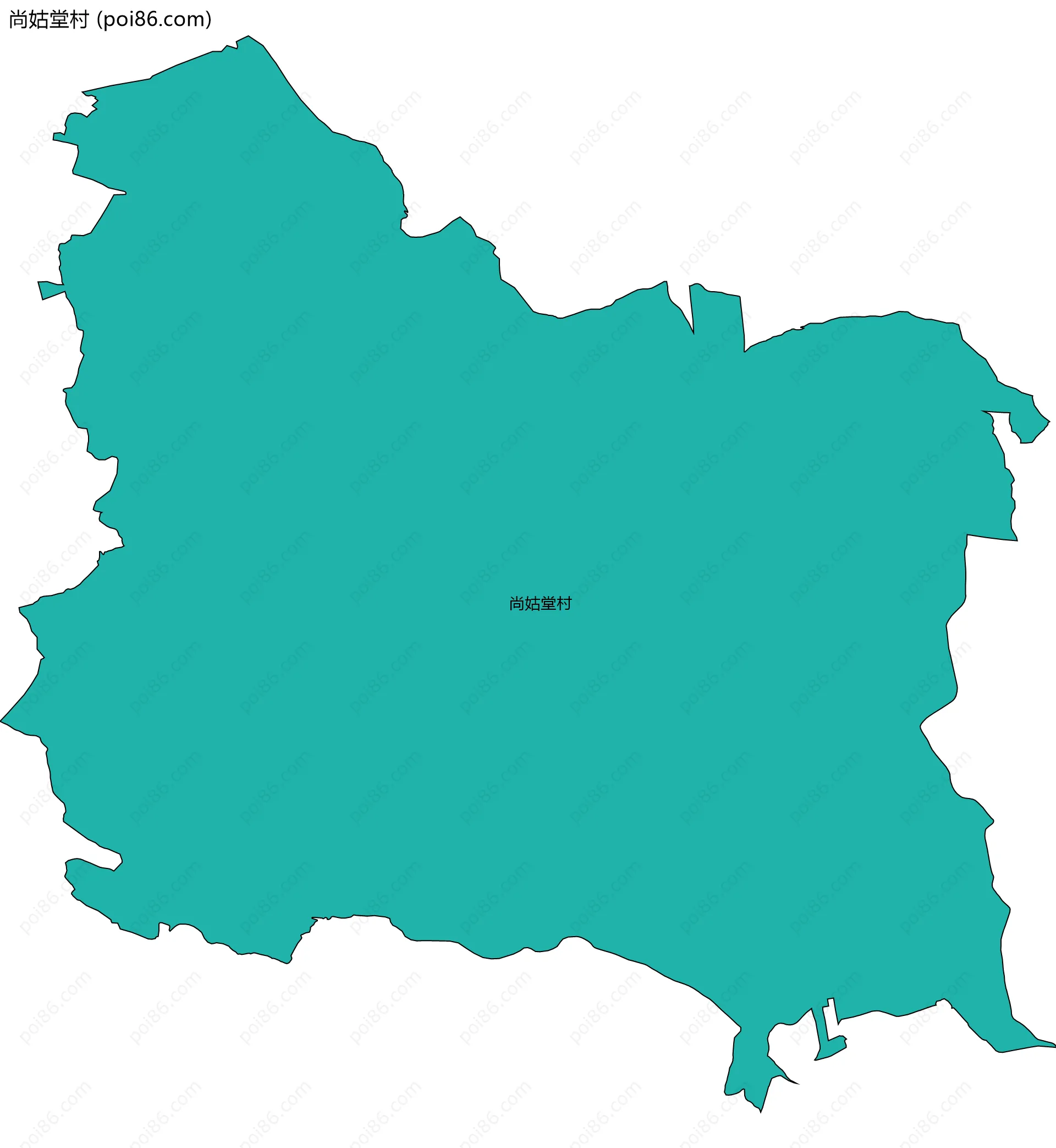 尚姑堂村边界地图