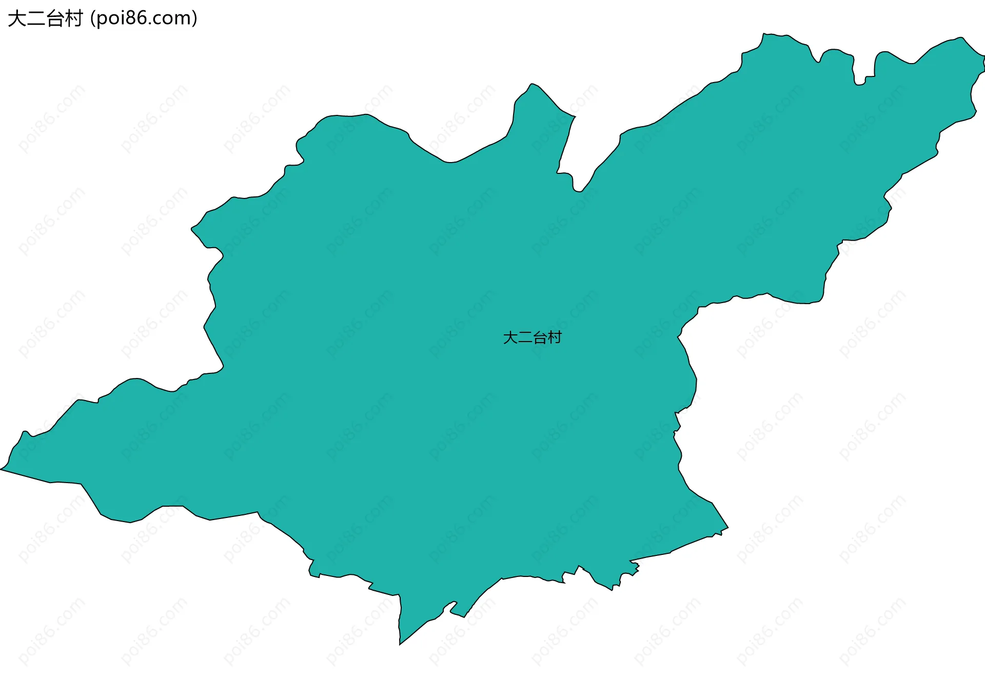 大二台村边界地图