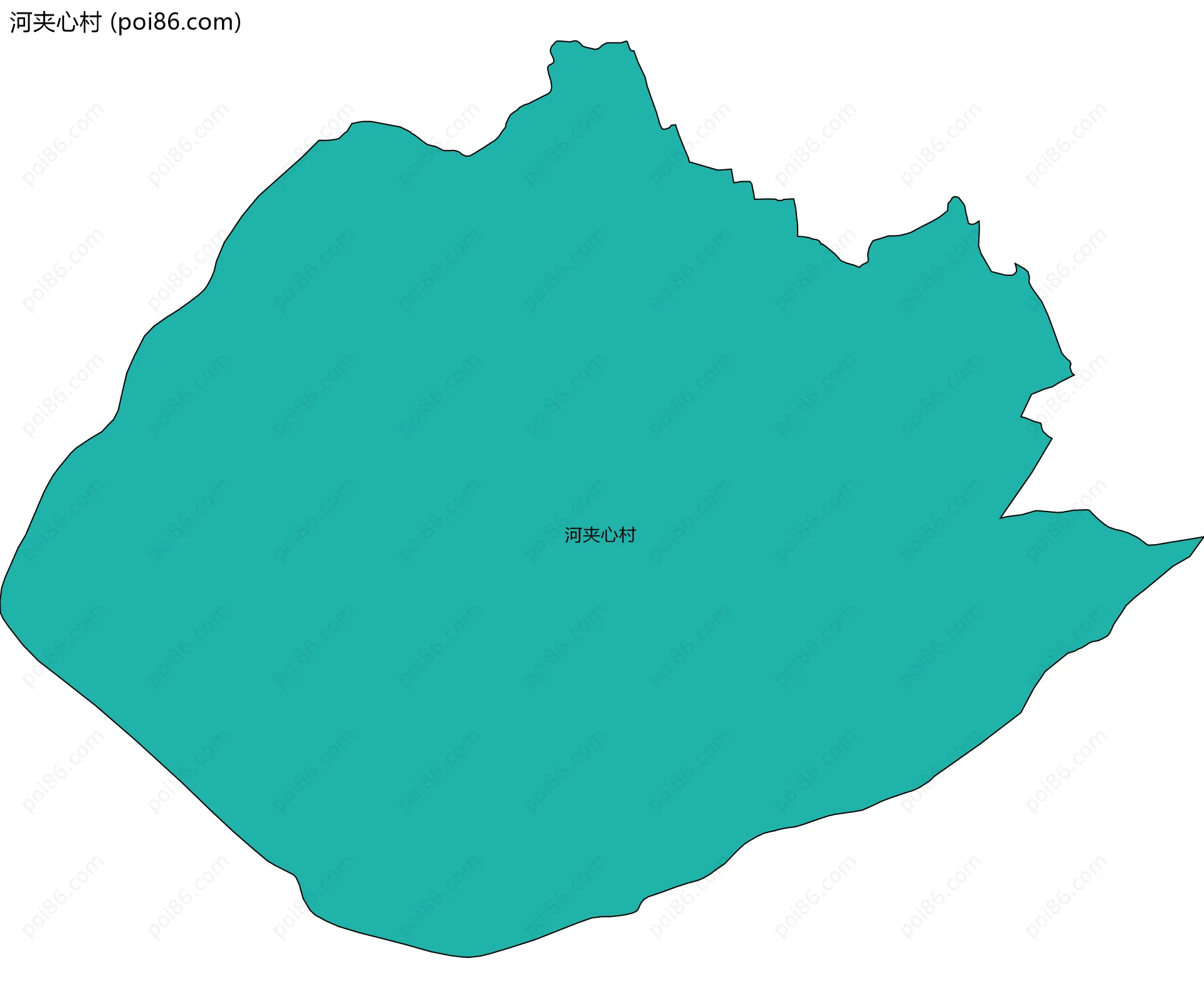 河夹心村边界地图