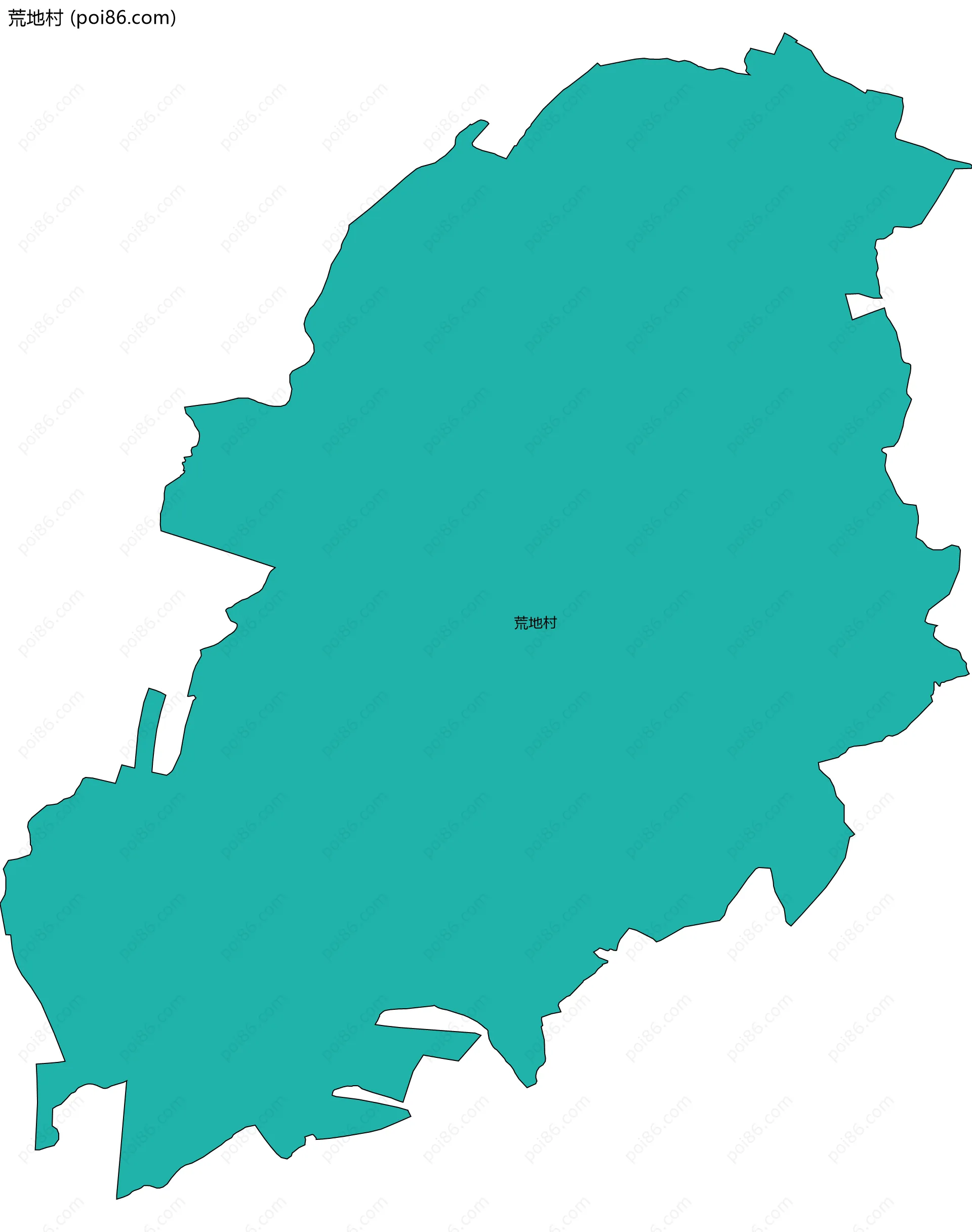 荒地村边界地图